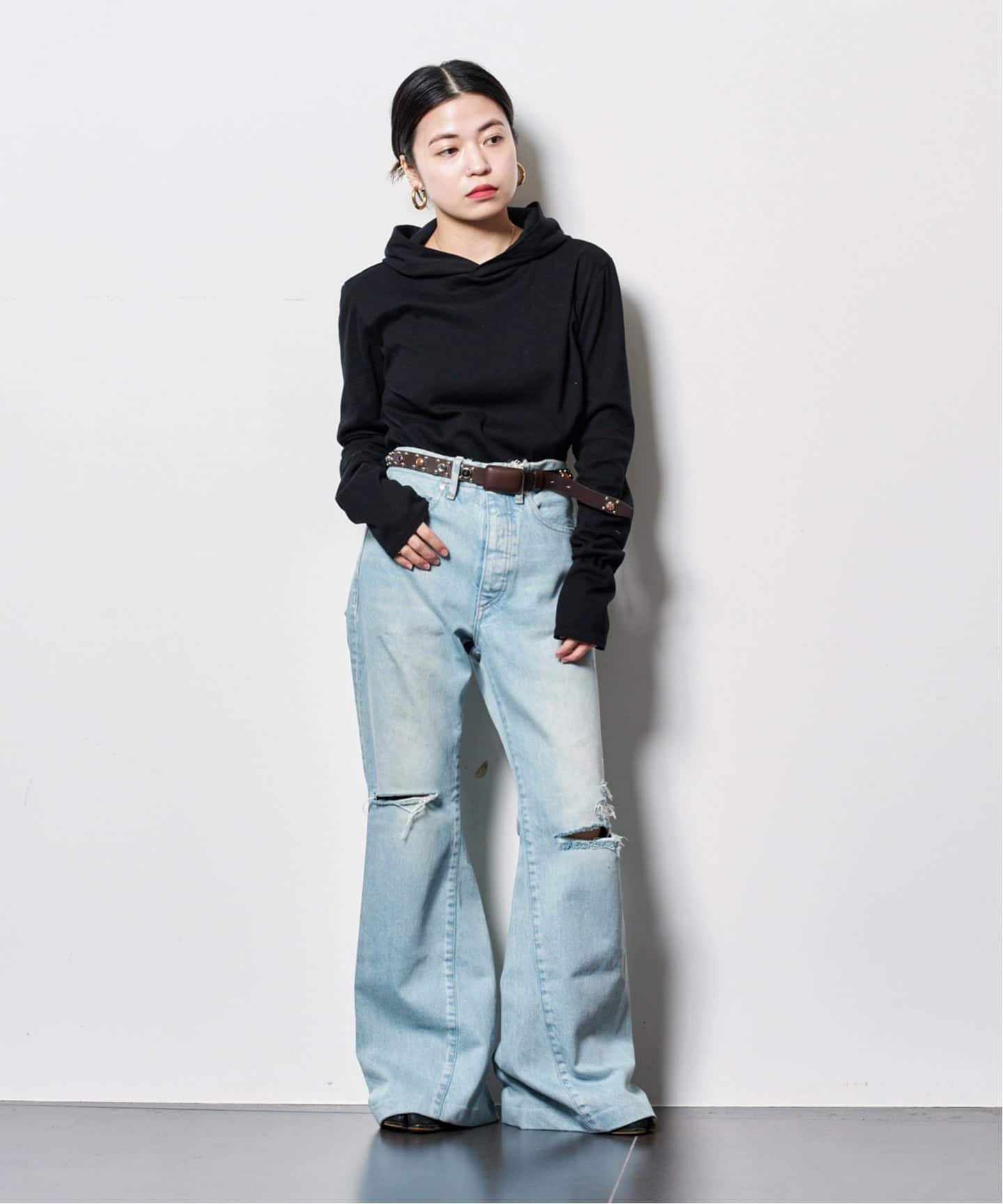 TANAKA FLARE JEAN TROUSERS ST-107-25-IC：デニムパンツ（デニム