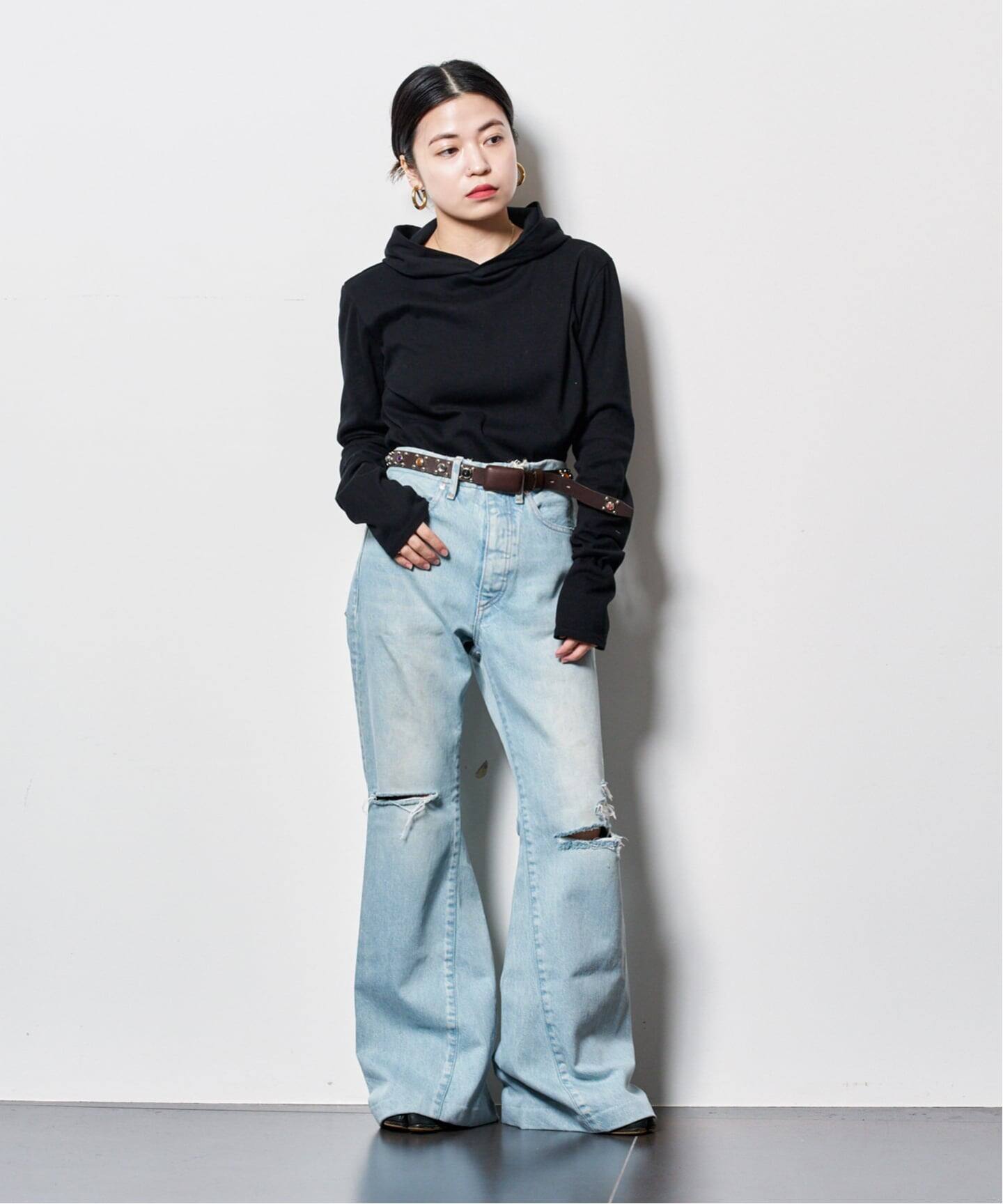 TANAKA FLARE JEAN TROUSERS ST-107-25-IC：デニムパンツ（デニム 