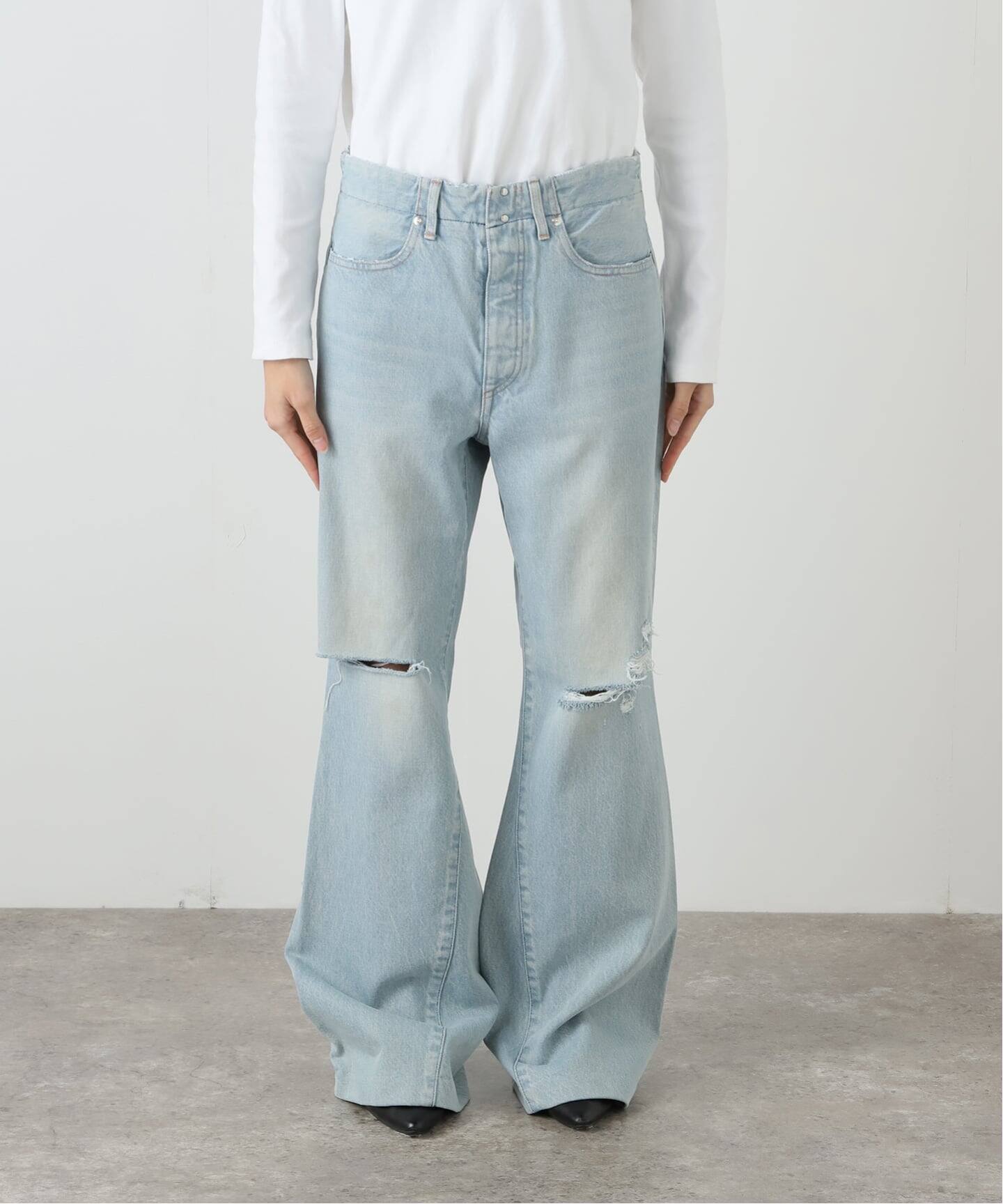 TANAKA FLARE JEAN TROUSERS ST-107-25-IC：デニムパンツ（デニム 