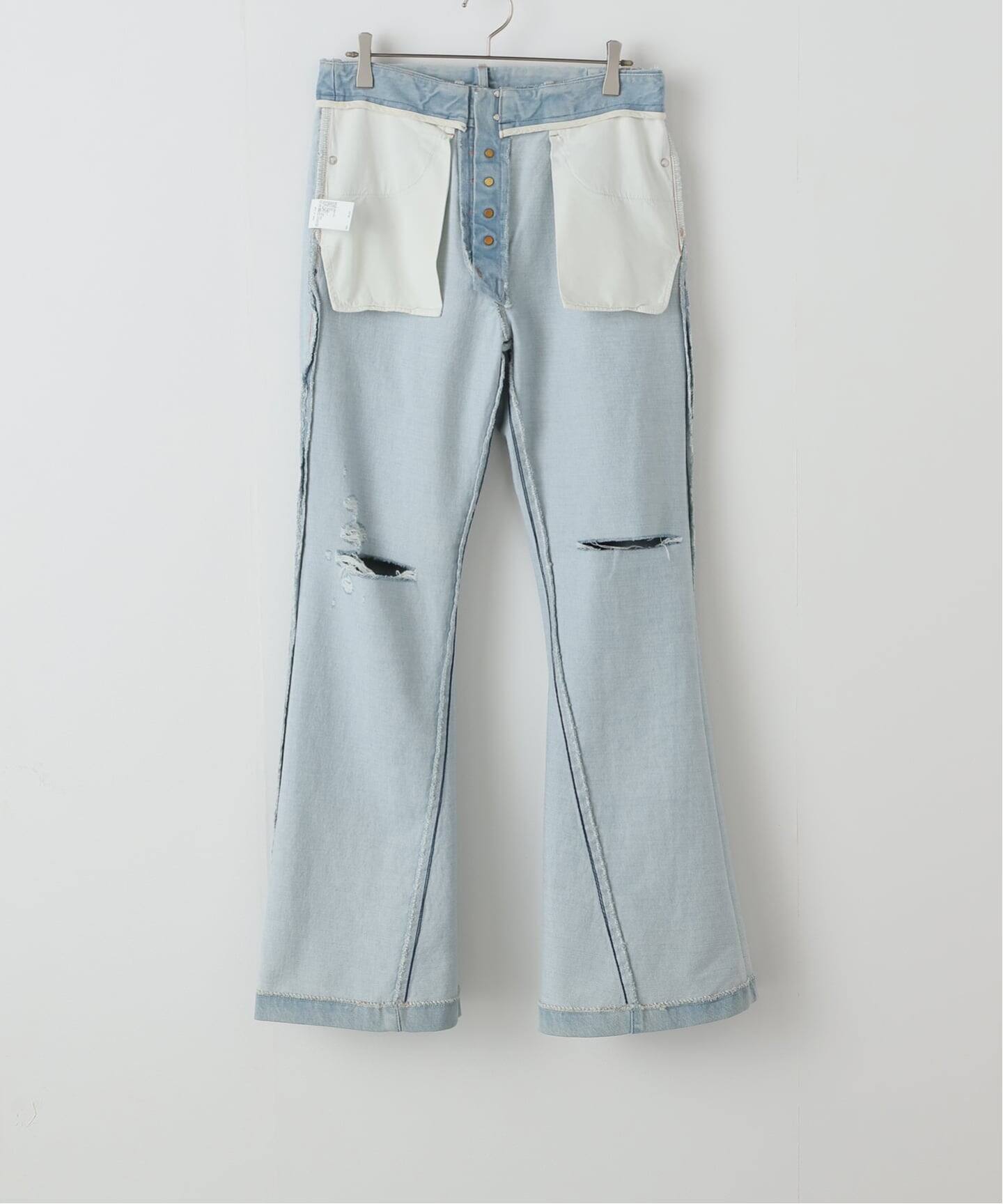 TANAKA FLARE JEAN TROUSERS ST-107-25-IC：デニムパンツ（デニム