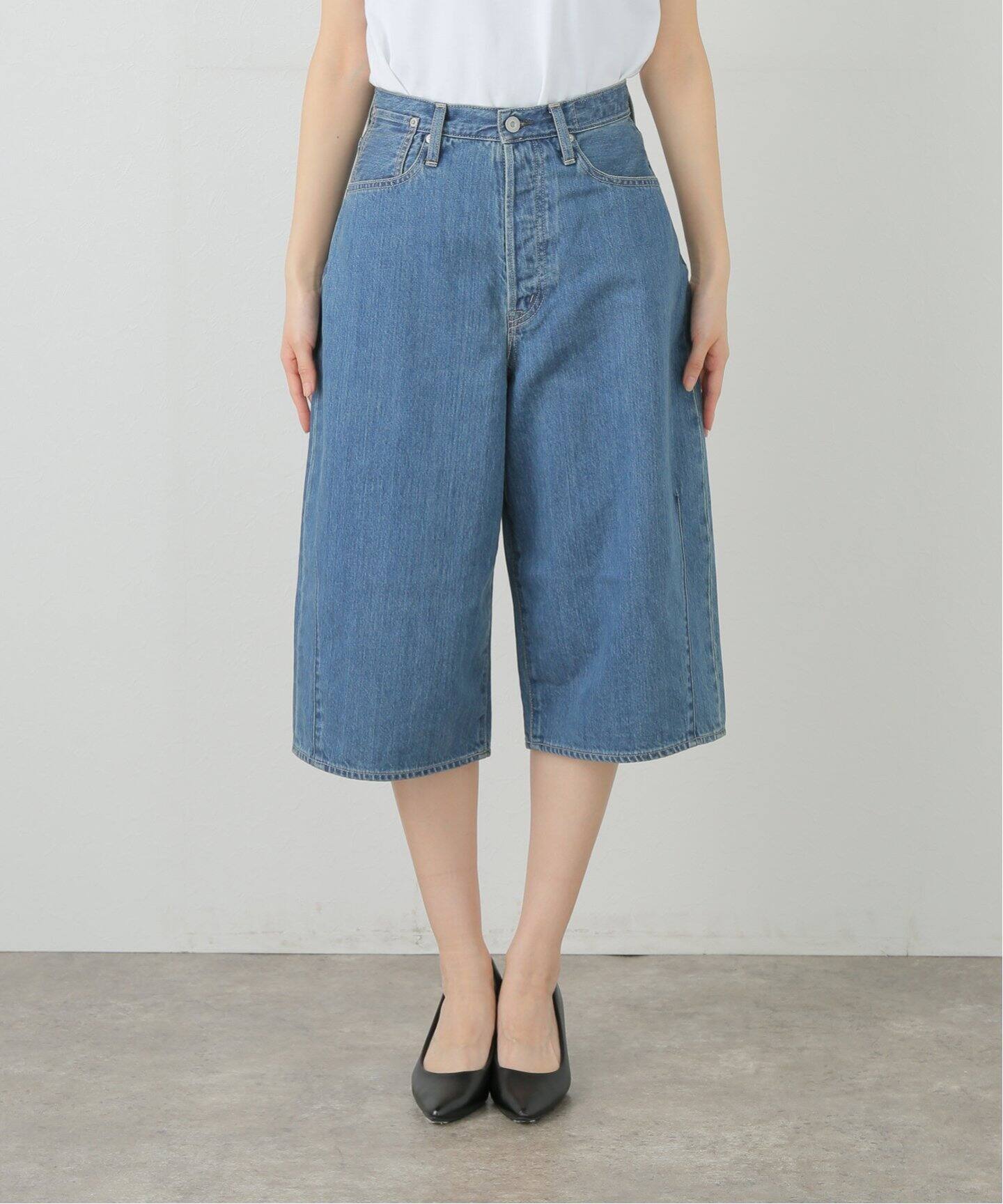 KURO WIDE SPREAD CROPPED SHORTS 964140：デニムパンツ（デニム