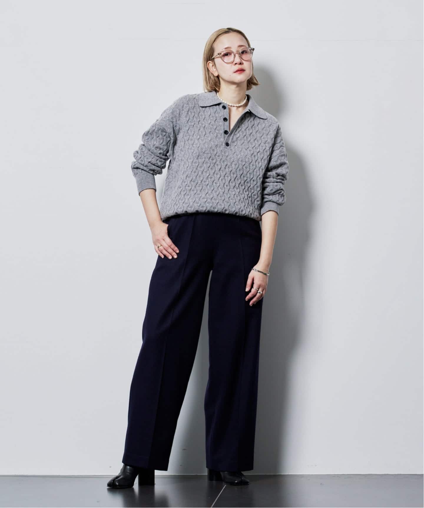 ANATOMICA WAVES PANTS WOOL FLANNEL 531-592-03：パンツ（スラックス