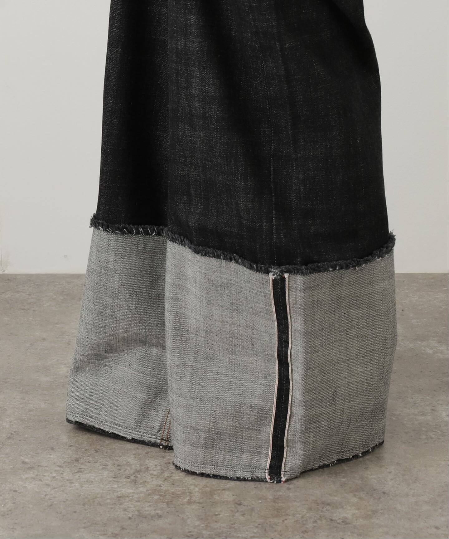 LIVINGTONE DOLK-TURN UP LONG LT-DOLK-05：デニムパンツ（デニム