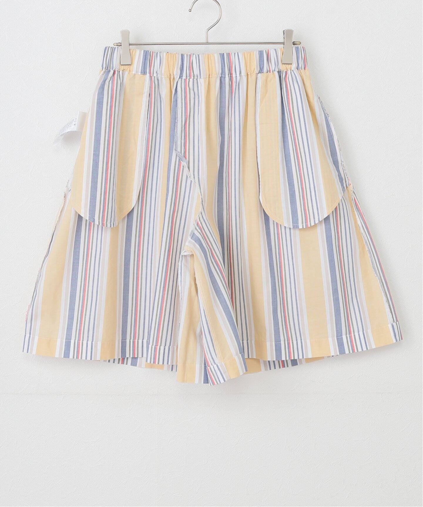【関税込み】Baserange イエロー Stave ショートパンツ BASERANGE STAVE SHORTS SHST-PO-SU25：ショートパンツ