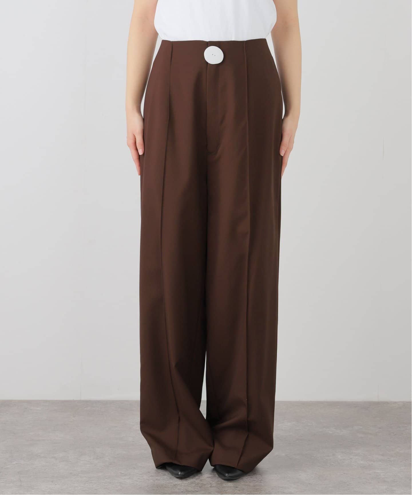 SEEALL CERAMIC BUTTON PANTS SAW53 PT101：パンツ（スラックス
