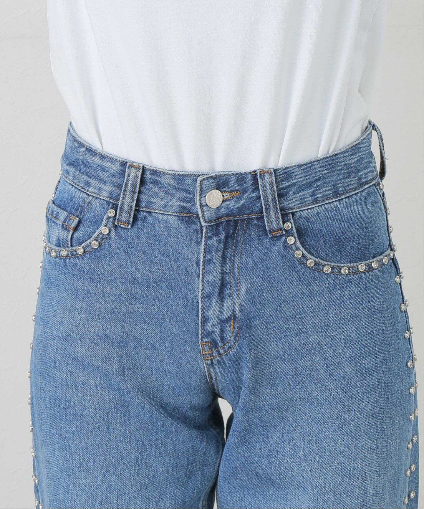 SANDY LIANG サンディリアン ビジュー デニムパンツ SANDY LIANG UPDO JEAN・デニムパンツ（デニムパンツ・ジーンズ
