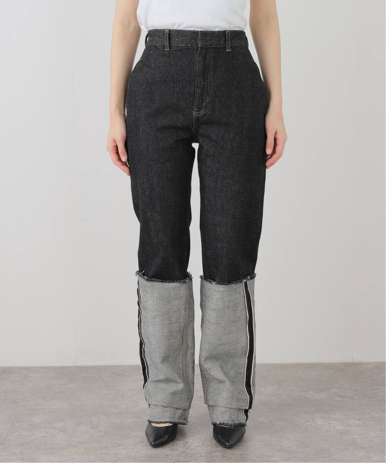 LIVINGTONE DOLK Straight loose LT-DOLK5-08：デニムパンツ（デニム  