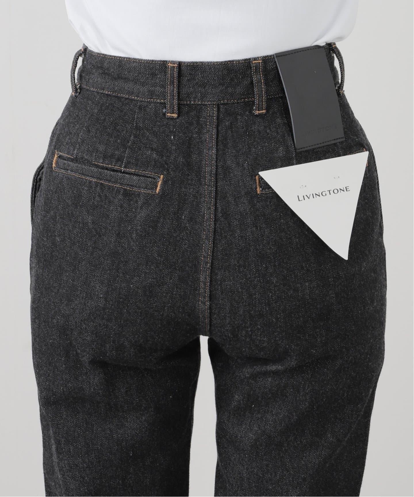 LIVINGTONE DOLK Straight loose LT-DOLK5-08：デニムパンツ