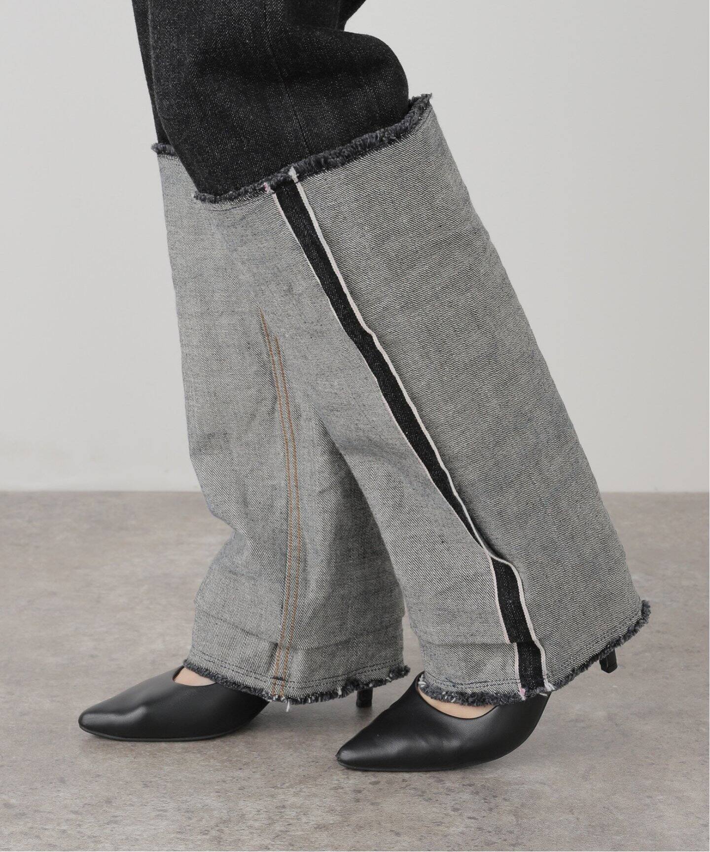 LIVINGTONE DOLK Straight loose LT-DOLK5-08：デニムパンツ