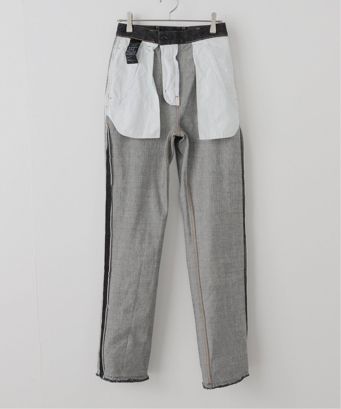 LIVINGTONE DOLK Straight loose LT-DOLK5-08：デニムパンツ