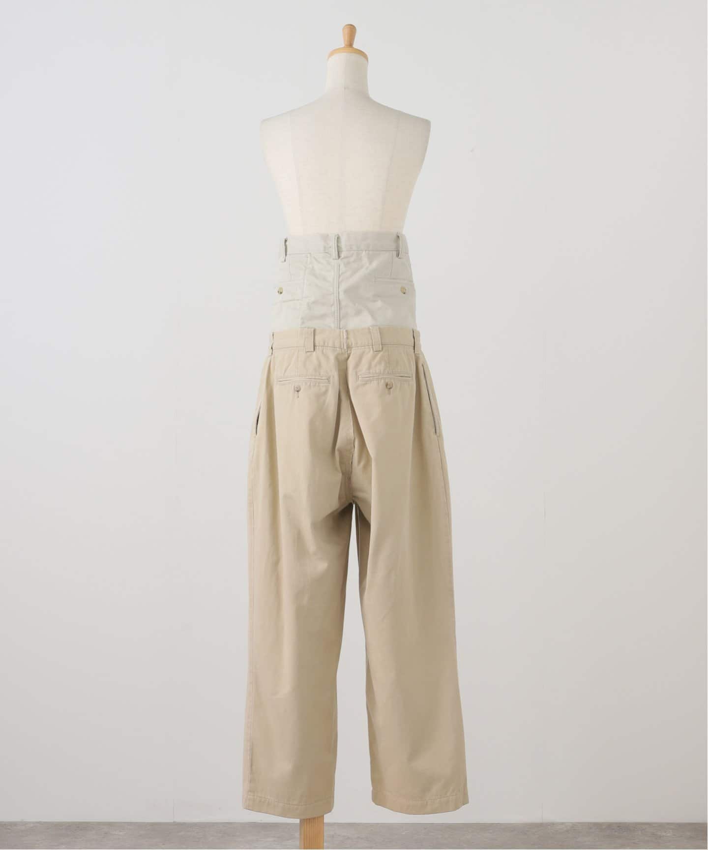 QUIITO 別注 W WAIST PANTS Q25S-T018CS：チノパンツ