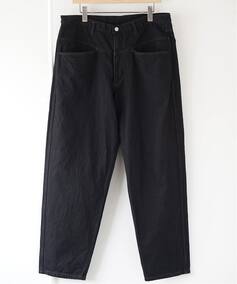 COMOLI / コモリ】ブラックデニムテーパードパンツ C03-030 05（デニム 
