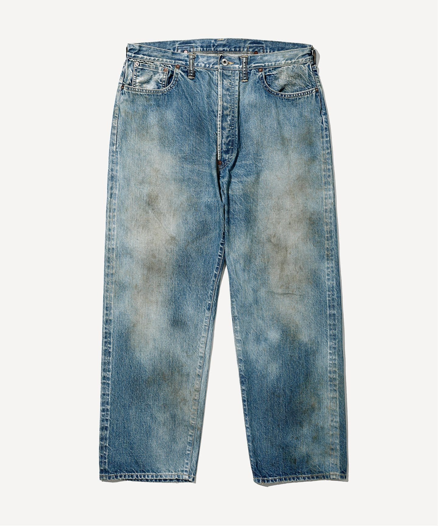 デニム・ジーパン Daily Washed Wide Denim Pants NO.22 WASHED WIDE DENIM PANTS – OBLIGE