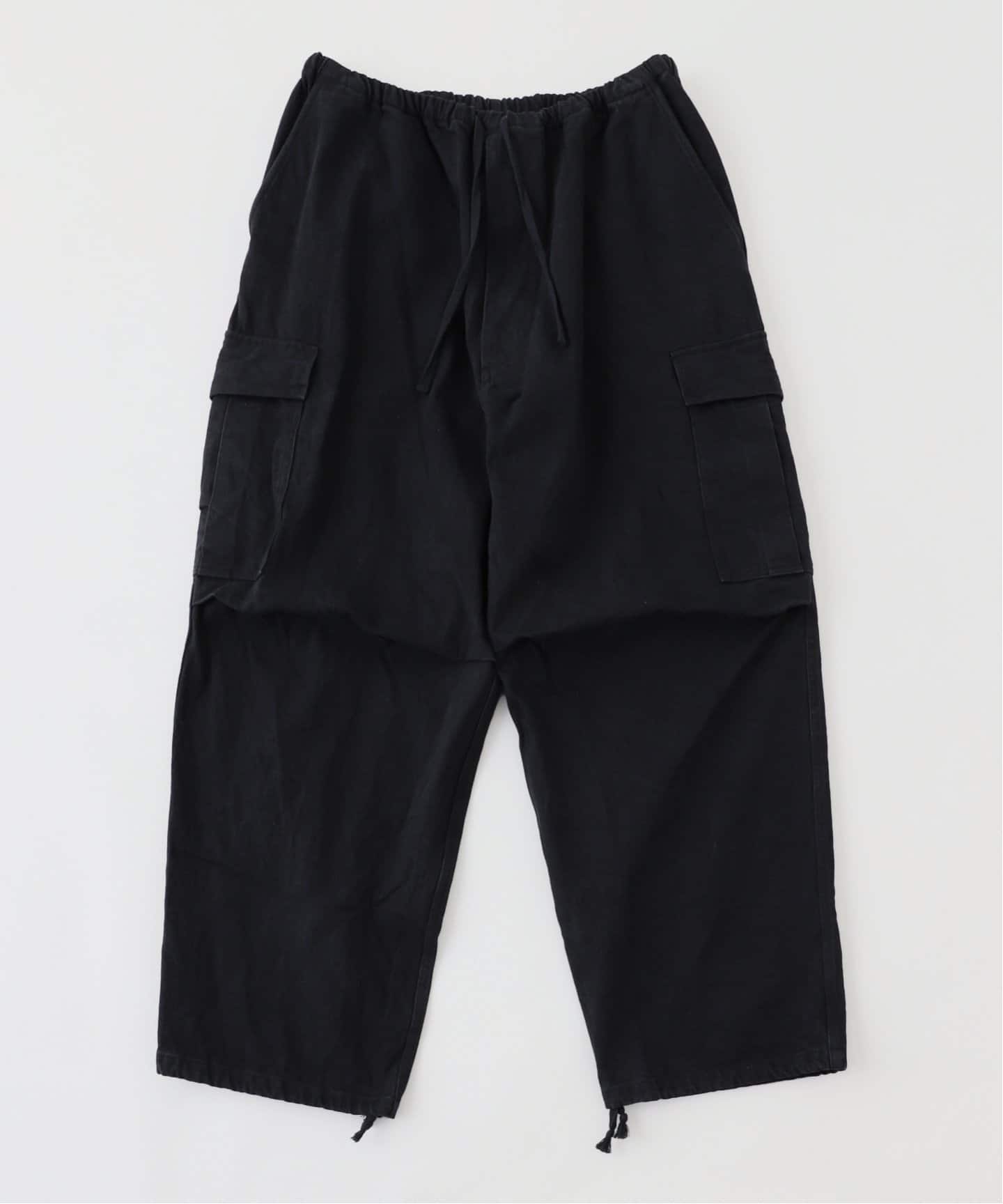 【COMOLI / コモリ】 ブラックドリル 6Pパンツ サイズ　３ COMOLI(コモリ) / ブラックドリル6Pパンツ-BLACK-(B01-03014