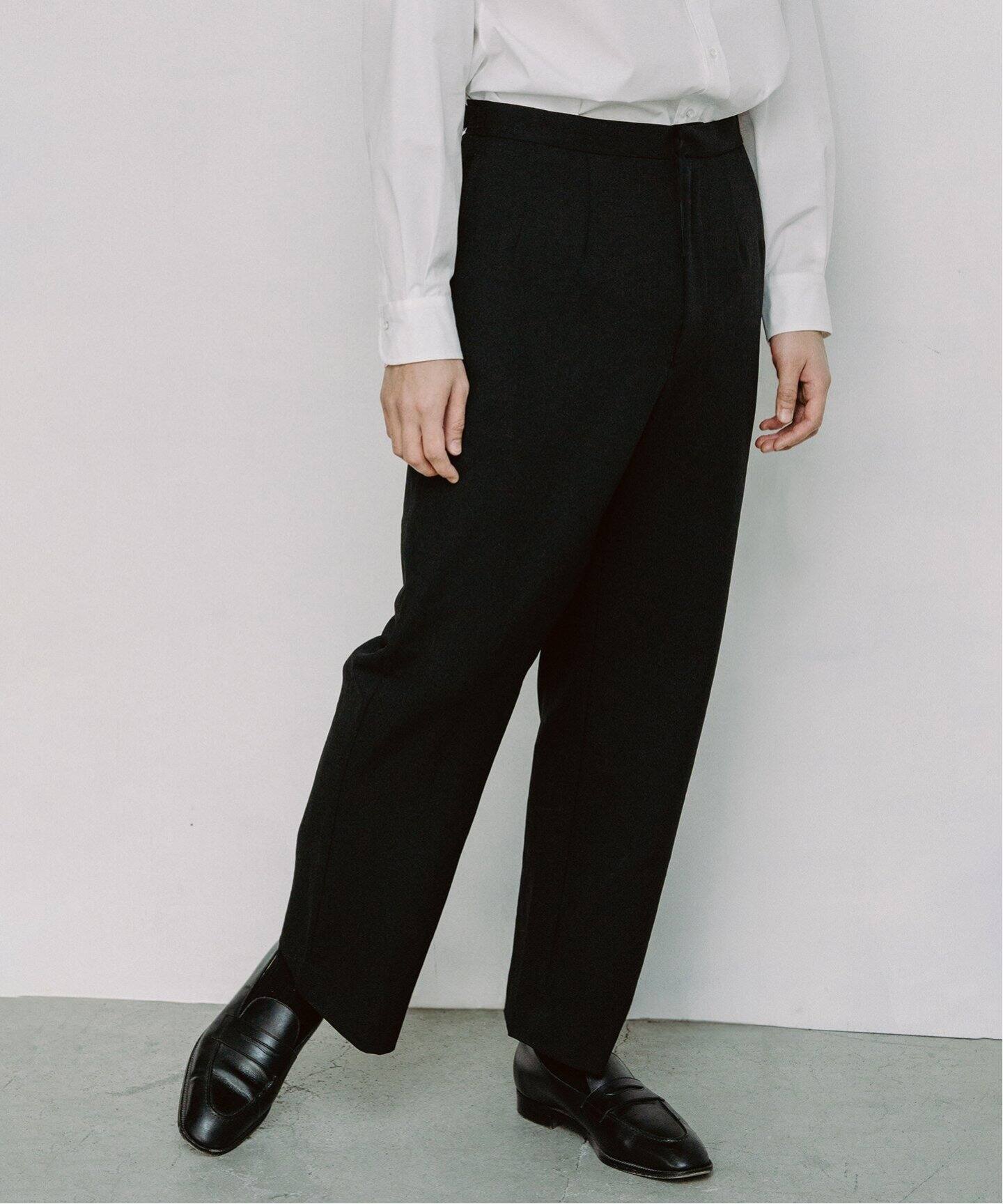 NEAT BLACK / ニート】別注 サイド アジャスター パンツ（スラックス 