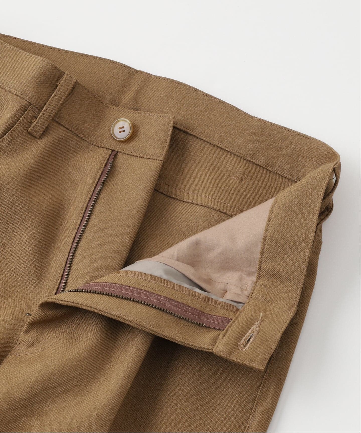 la favola / ラ ファーヴォラ】WOOL SERGE BUGGY PANTS:パンツ