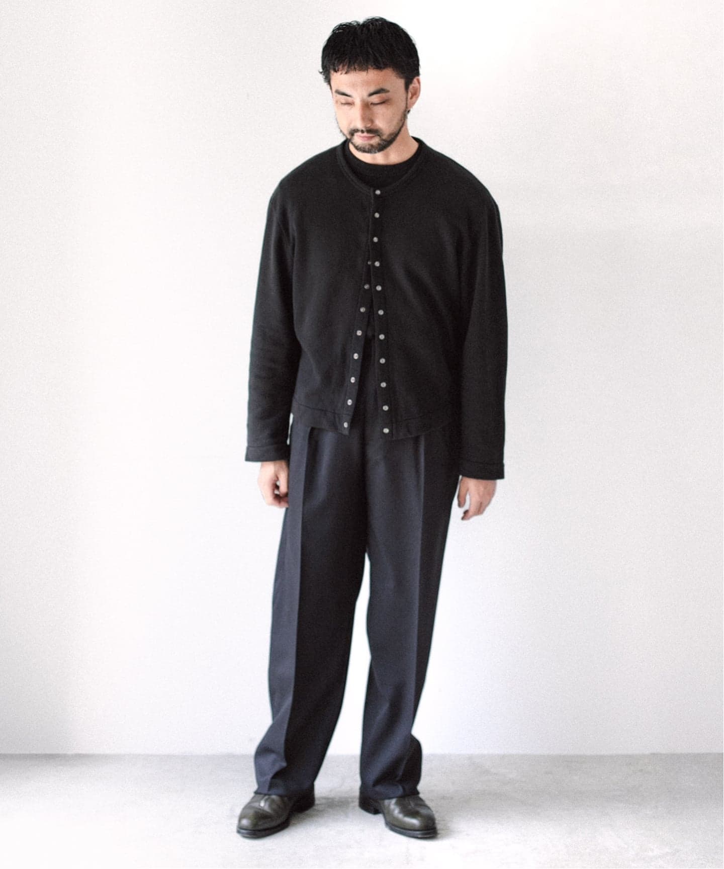 LE / エルイー】2TUCK WOOL PT（スラックス）｜L'ECHOPPE（レ