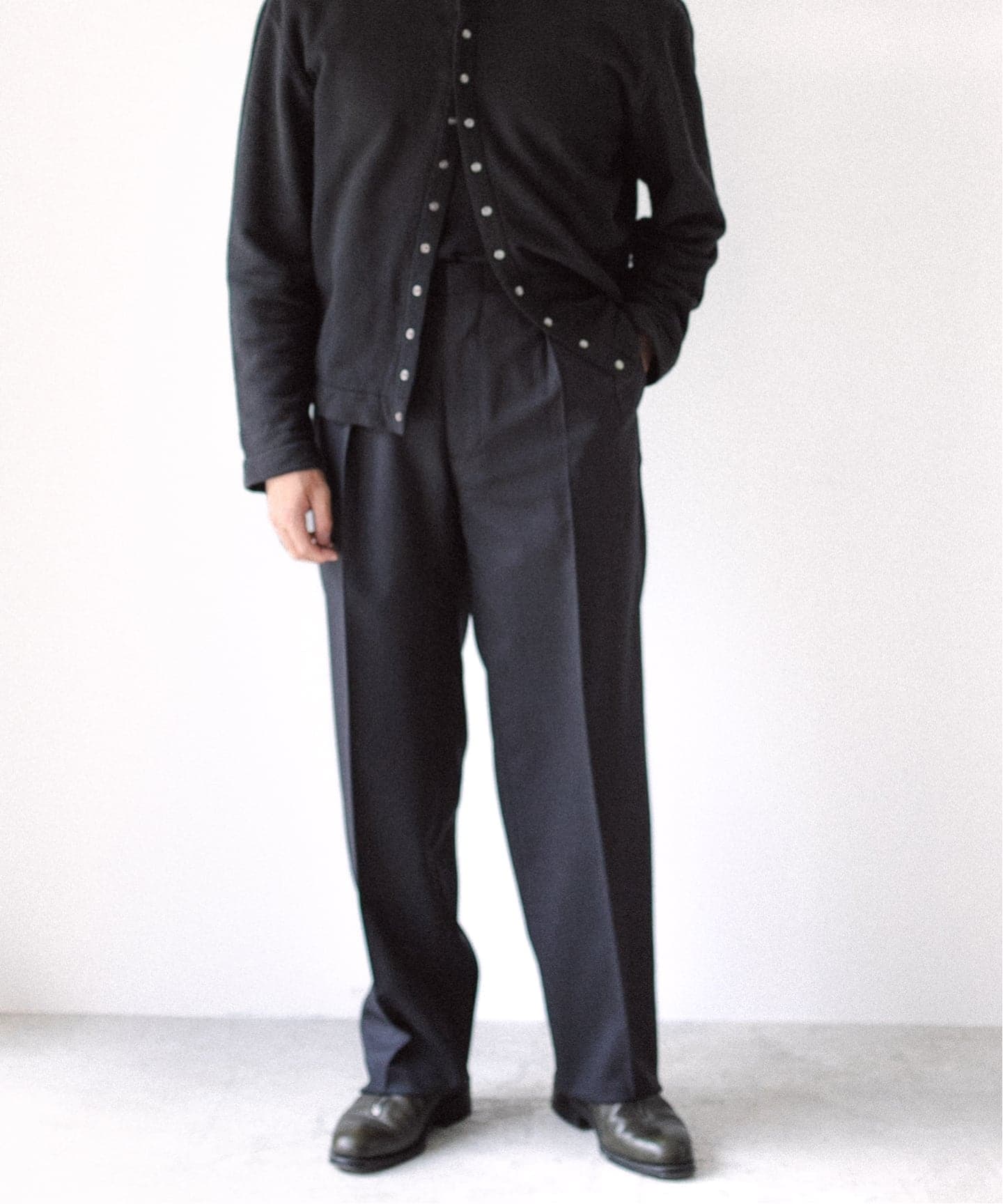 LE / エルイー】2TUCK WOOL PT（スラックス）｜L'ECHOPPE（レ