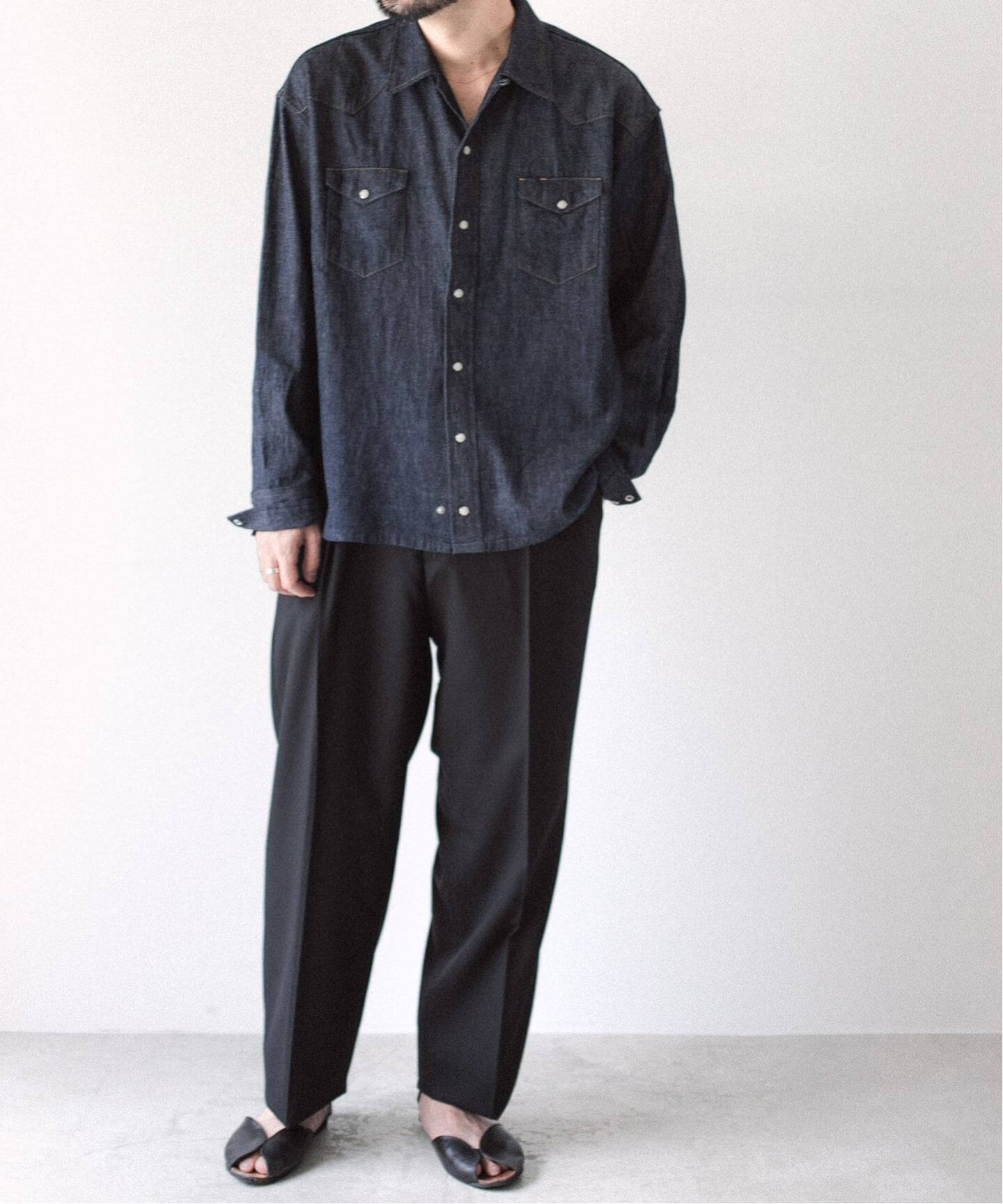 LE / エルイー】2TUCK WOOL PT（スラックス）｜L'ECHOPPE（レショップ
