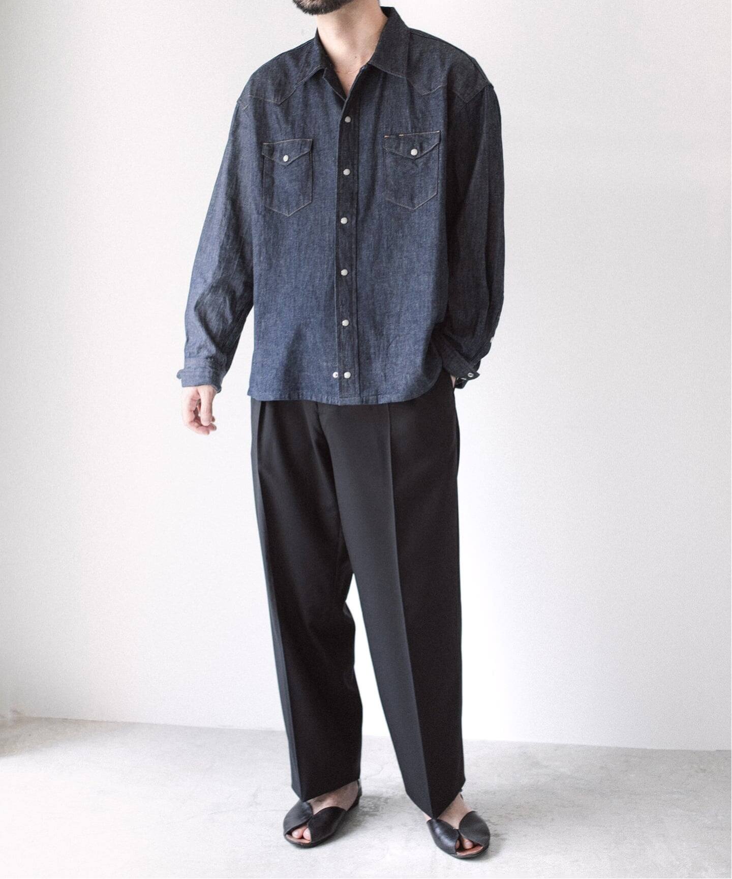 LE / エルイー】2TUCK WOOL PT（スラックス）｜L'ECHOPPE（レショップ