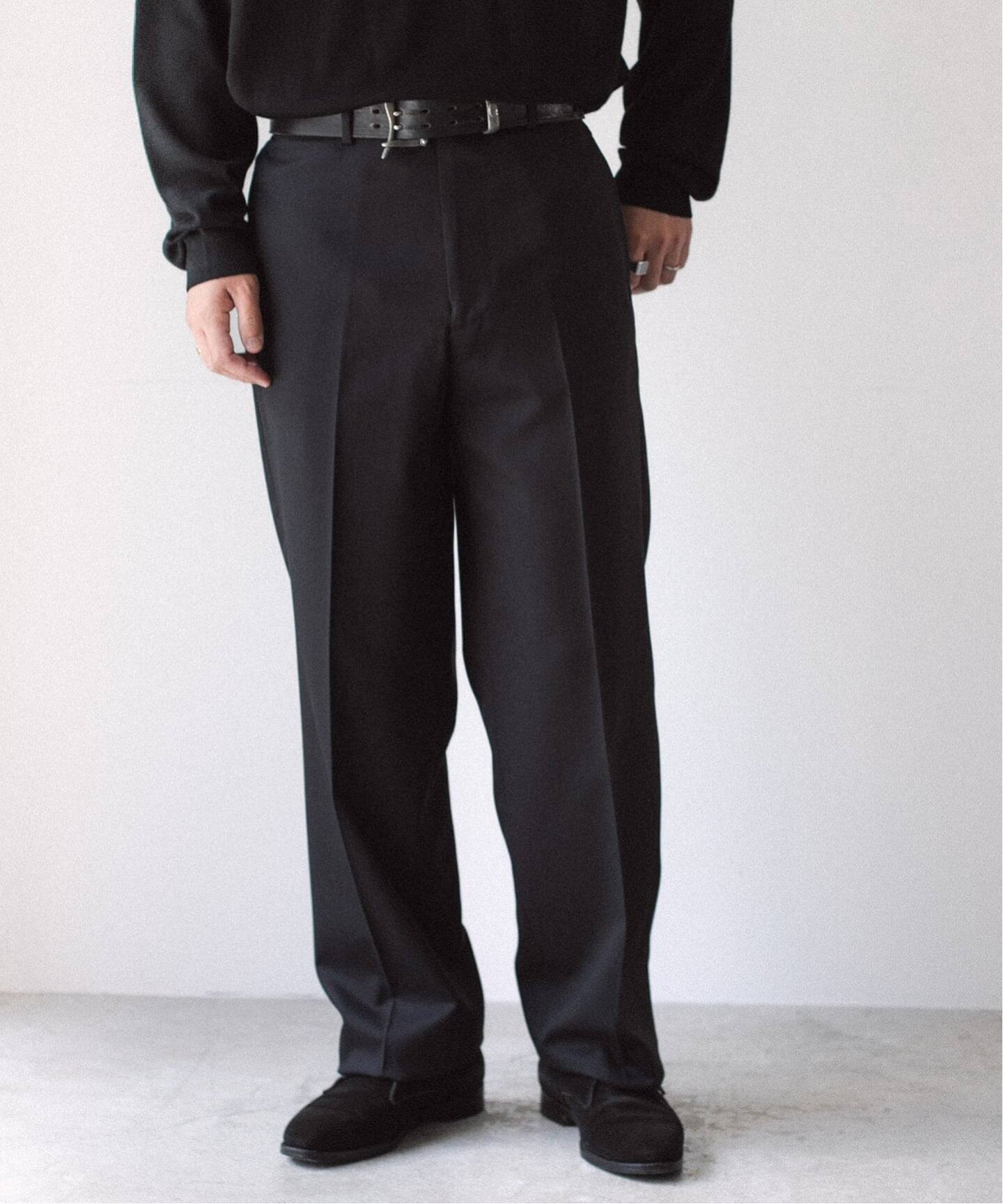 L'ECHOPPE LE/エルイー 2TUCK WOOL PT スラックス 3 LE / エルイー】 STRAIGHT WOOL PT（スラックス）｜L'ECHOPPE（レ