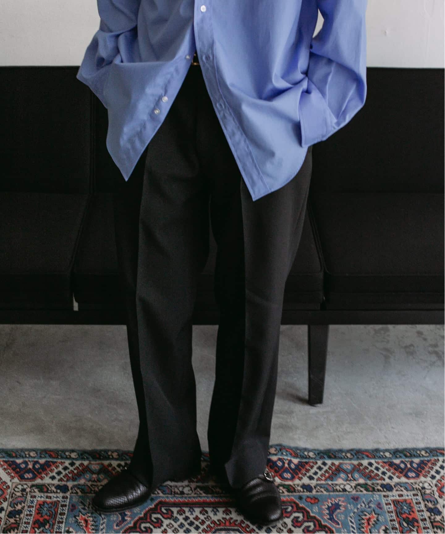 LE エルイー everyday slacks スラックス ネイビー レショップ LE エルイー everyday slacks スラックス ネイビー レショップ