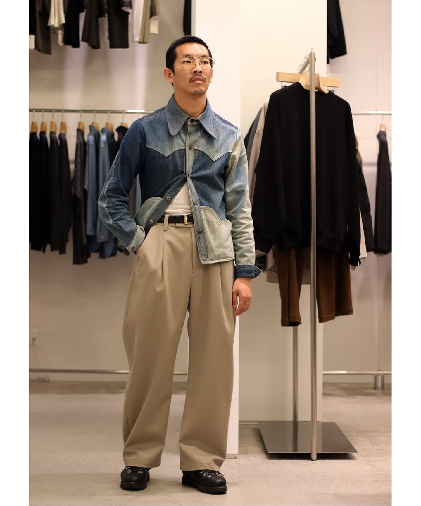 EL/エル】 VISTO GABA BARREL PT：パンツ（スラックス）｜L