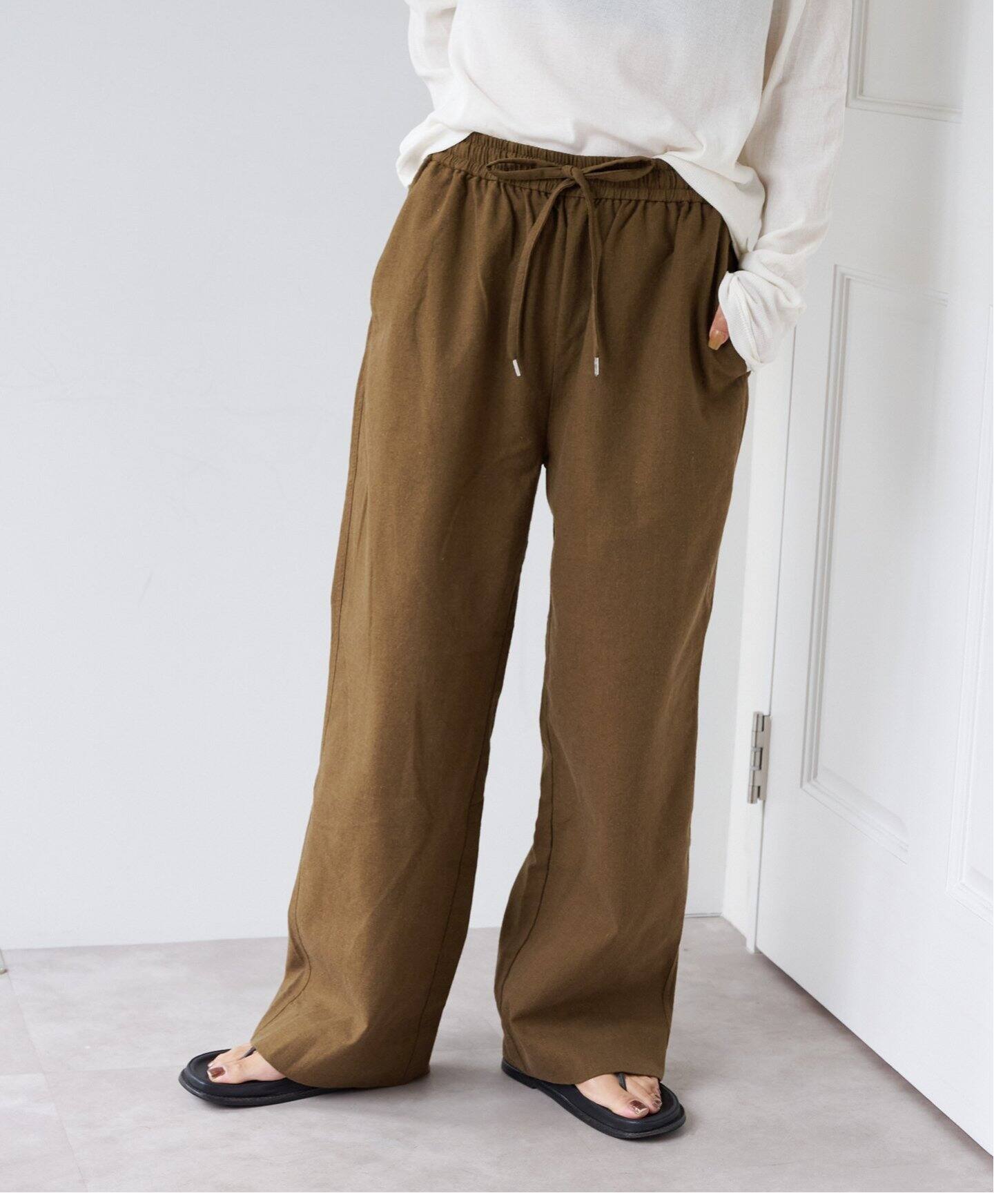コットンリネンウォッシャブルイージーパンツ（スラックス）｜OUTDOOR