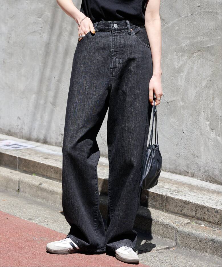 追加2 ULTライトデニムハイライズルーズ5PKT（デニムパンツ・ジーンズ  