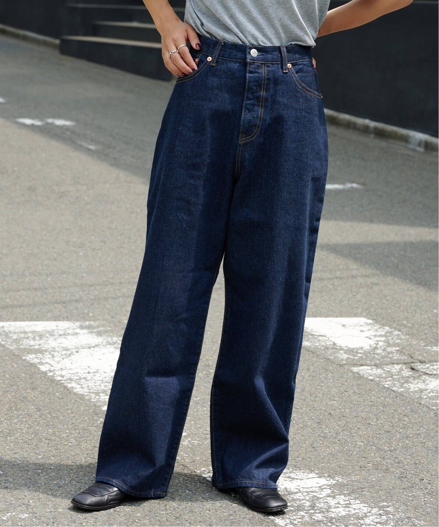 ULTデニムハイライズルーズ5PKT（デニムパンツ・ジーンズ