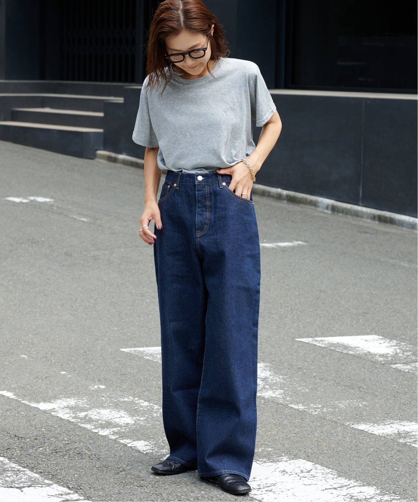 追4 ULTデニムハイライズルーズ5PKT（デニムパンツ・ジーンズ