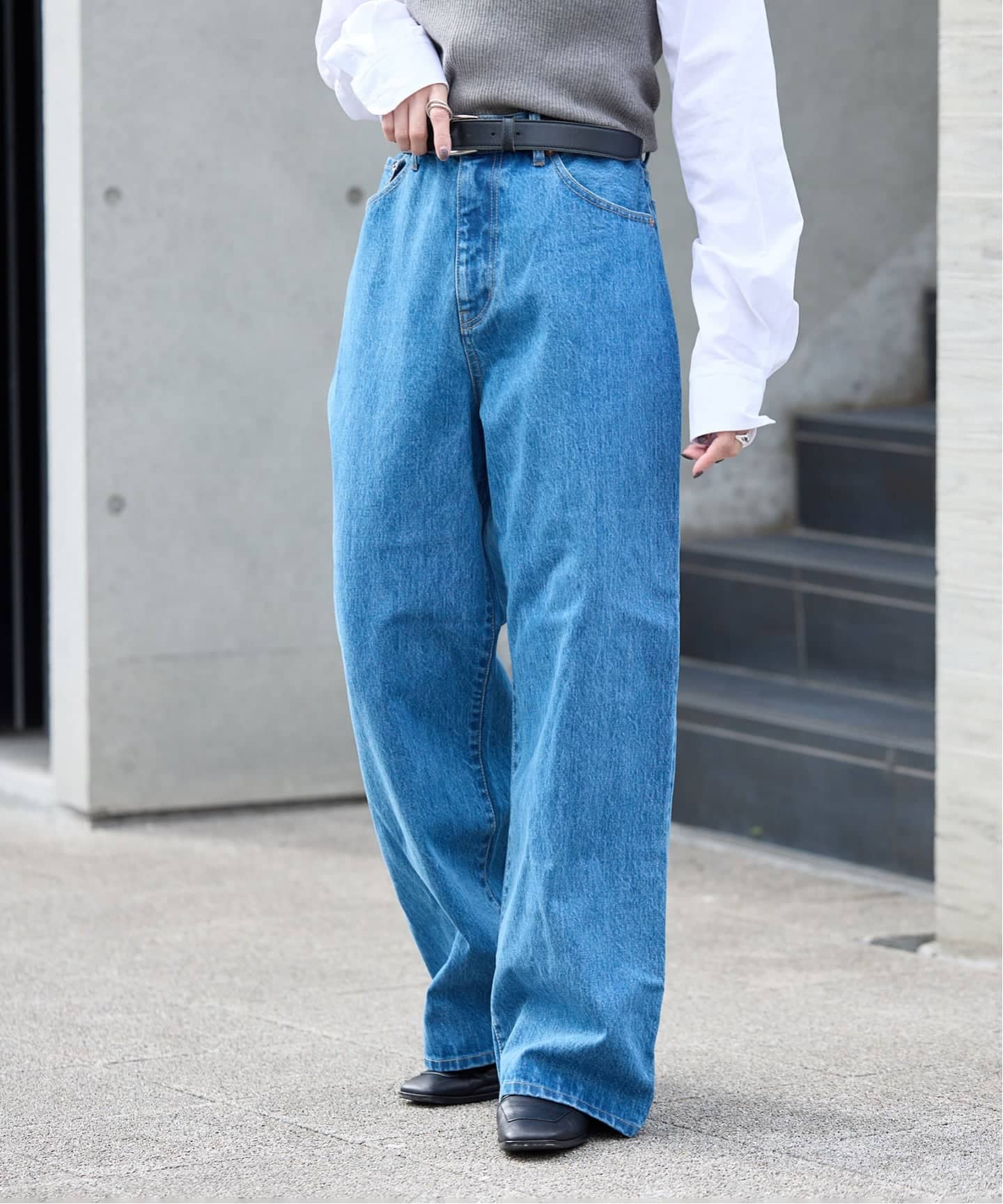 ULTデニムハイライズルーズ5PKT（デニムパンツ・ジーンズ