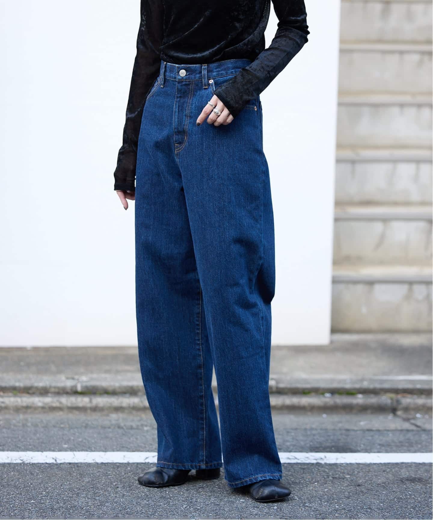 ≪追加5 予約≫ULTデニムハイライズルーズ5PKT（デニムパンツ