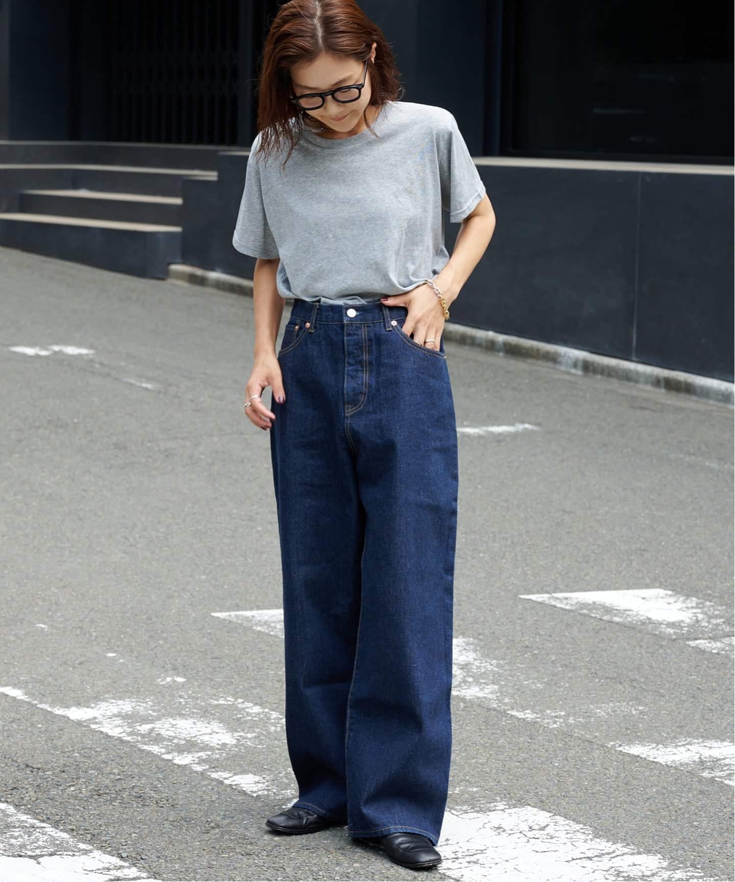 ULTライトデニムハイライズルーズ5PKT サイズ38 追加4 ULTライトデニムハイライズルーズ5PKT（デニムパンツ・ジーンズ