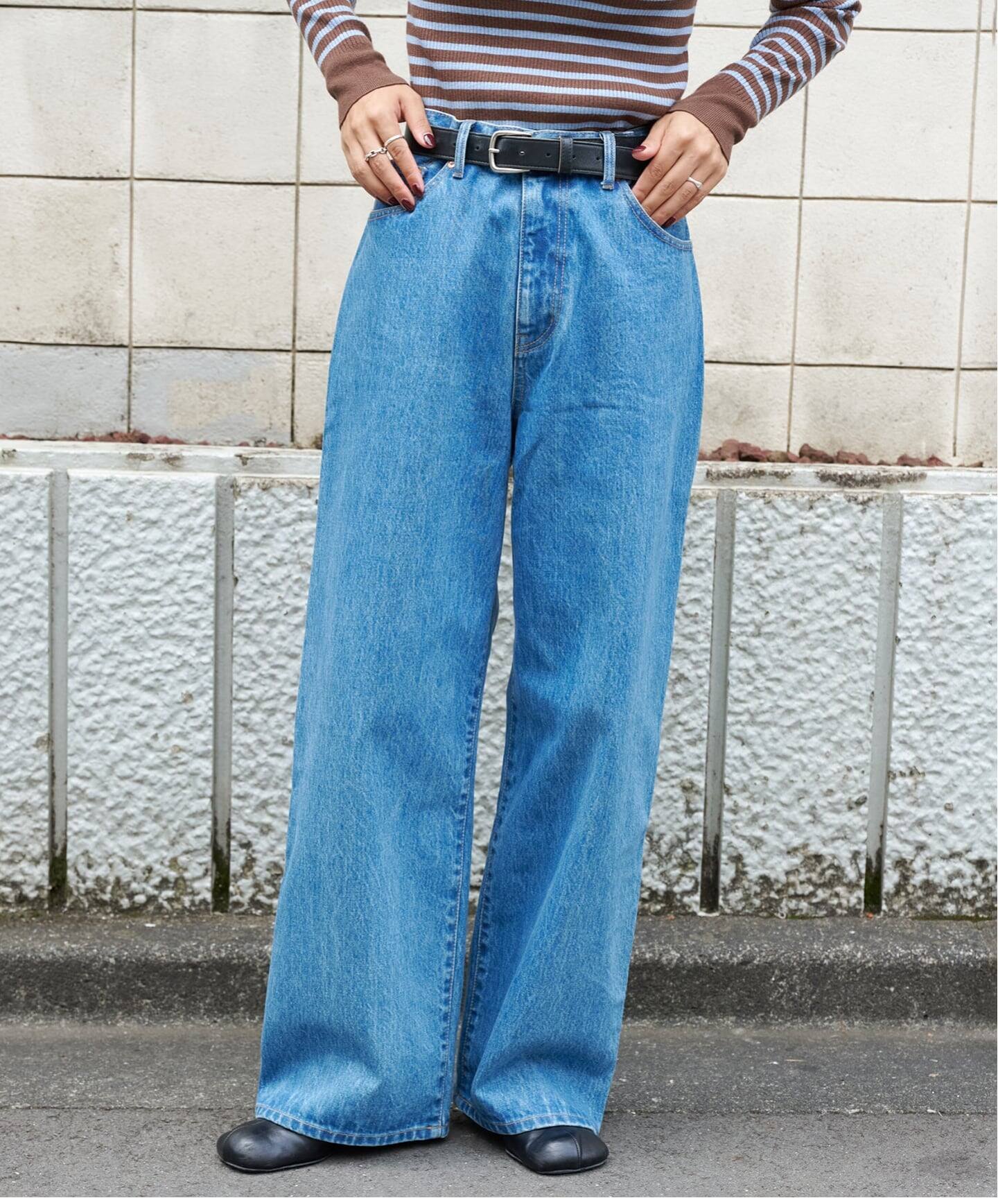 追加5 ULTデニムハイライズルーズ5PKT（デニムパンツ・ジーンズ