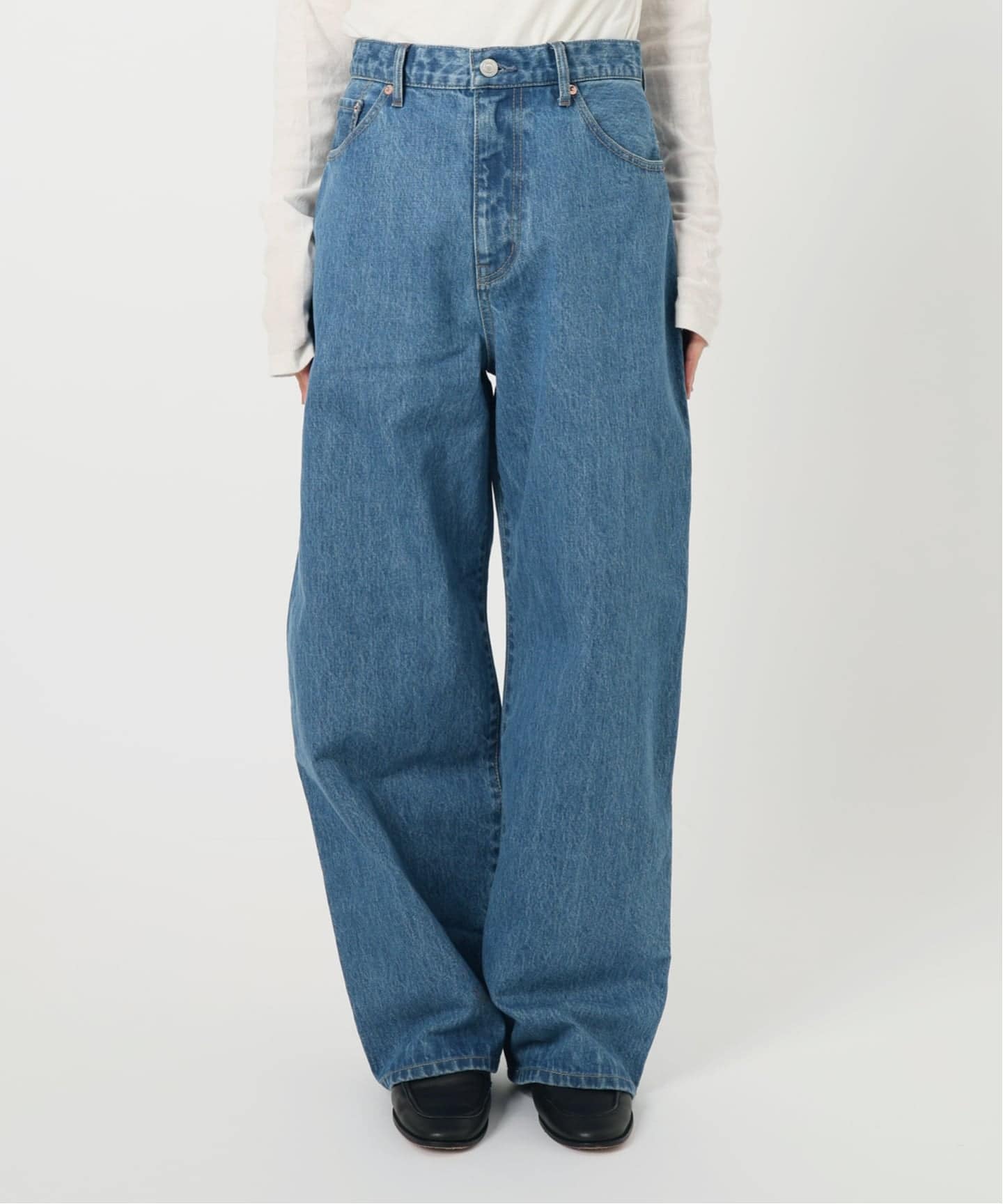 追加5 ULTデニムハイライズルーズ5PKT（デニムパンツ・ジーンズ