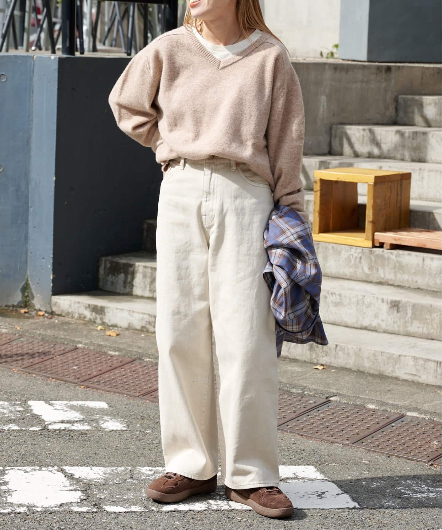 ULTフェードデニムハイライズルーズ5PKT（デニムパンツ・ジーンズ