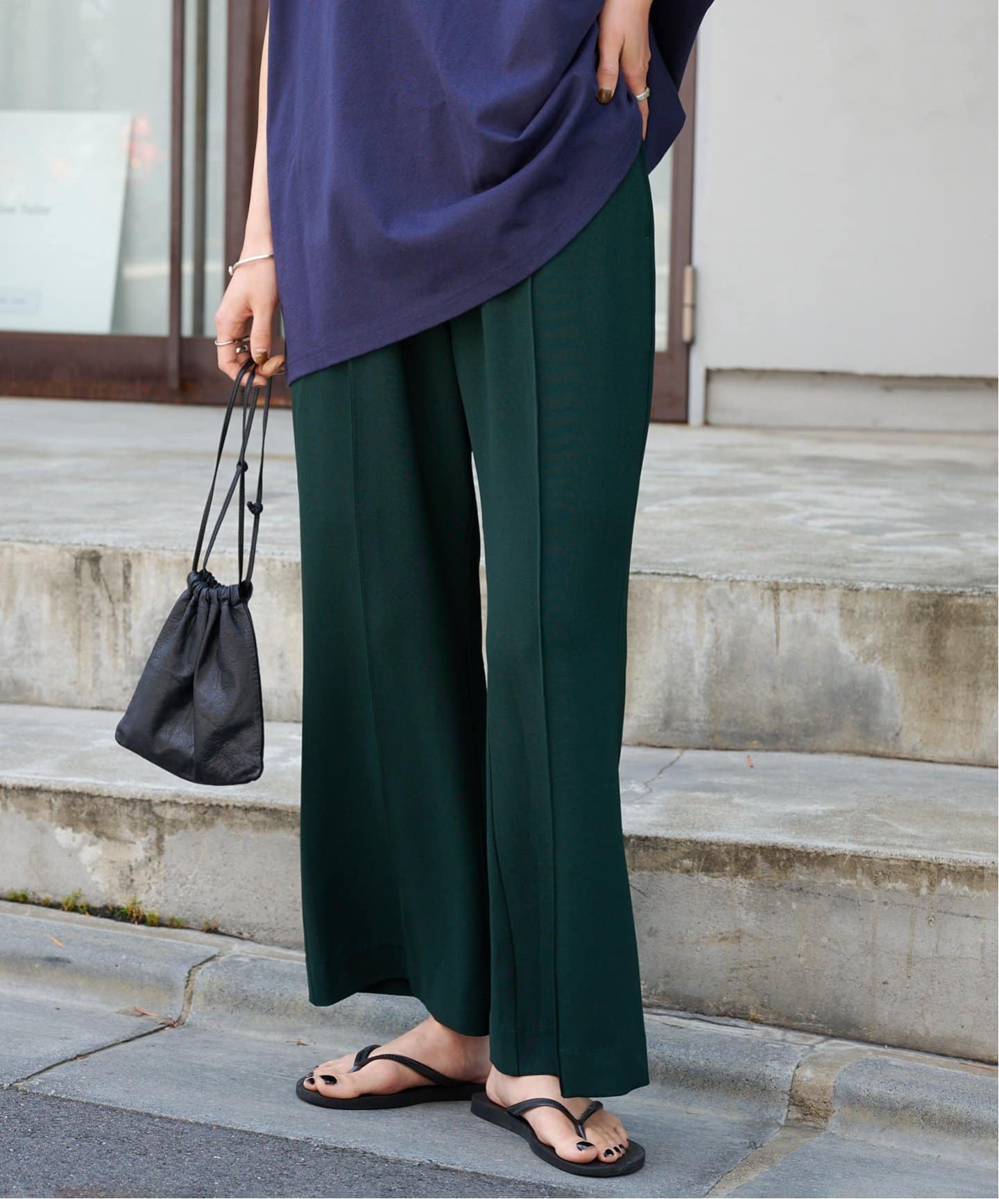 PEピンタックフレアイージーパンツ（スラックス）｜OUTDOOR PRODUCTS