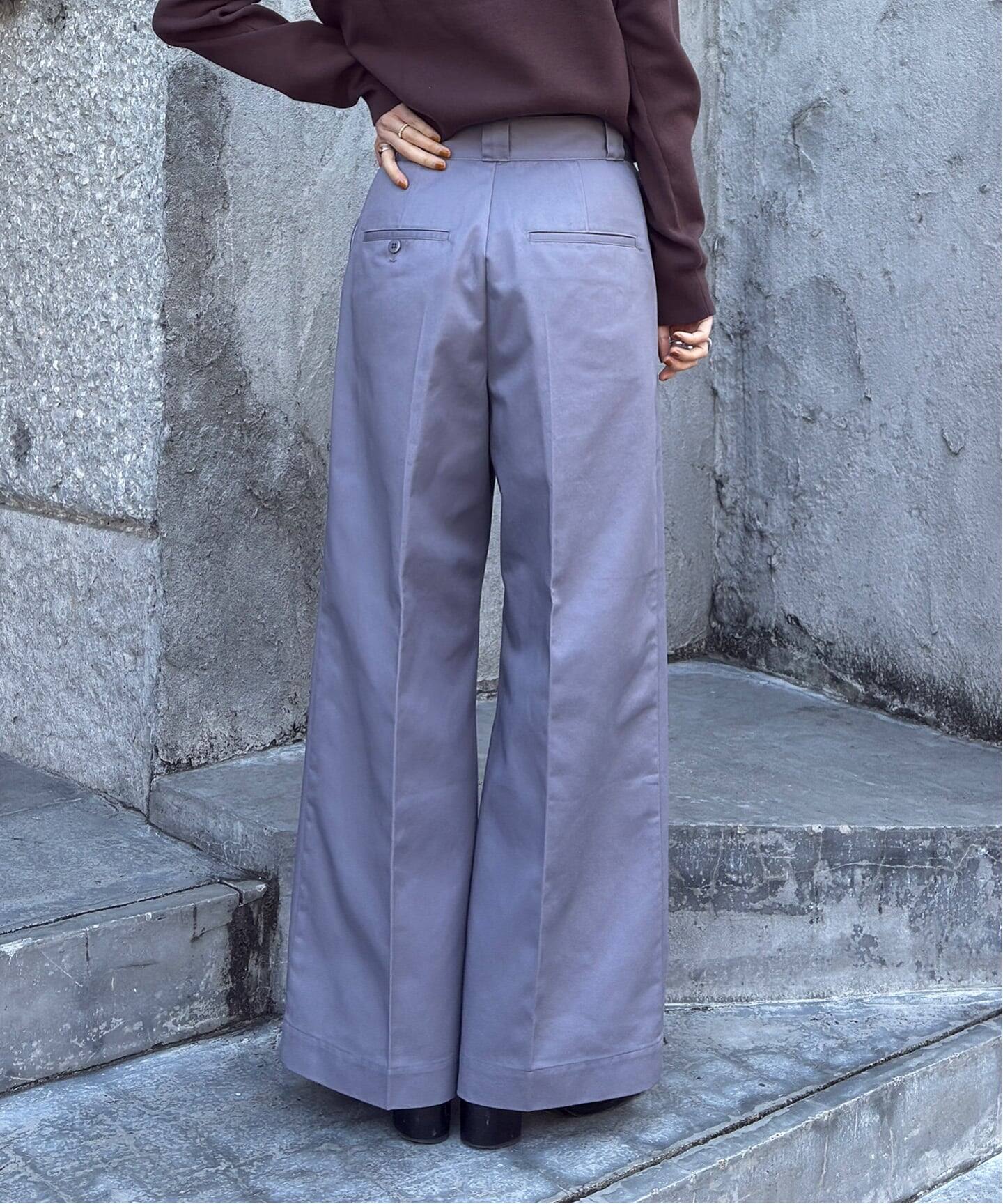 ≪予約≫T/C ライトクロスワイドストレートパンツ（スラックス