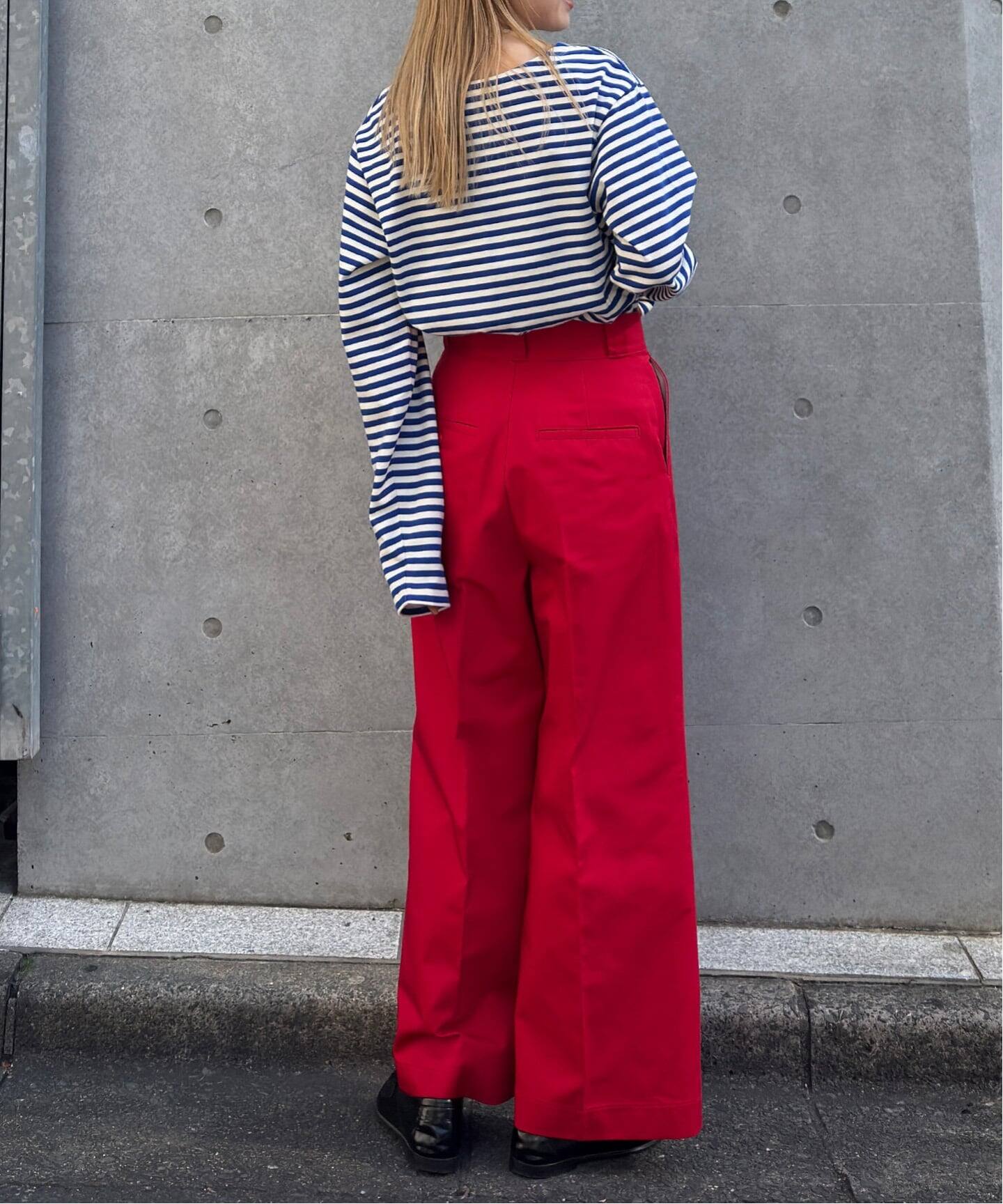 T/C ライトクロスワイドストレートパンツ（スラックス）｜OUTDOOR