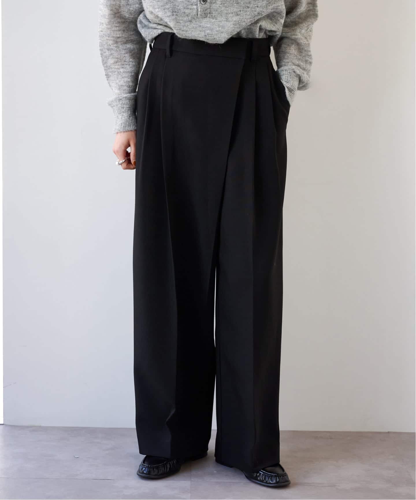 ≪予約≫ツイルアシンメトリータックパンツ（スラックス）｜OUTDOOR