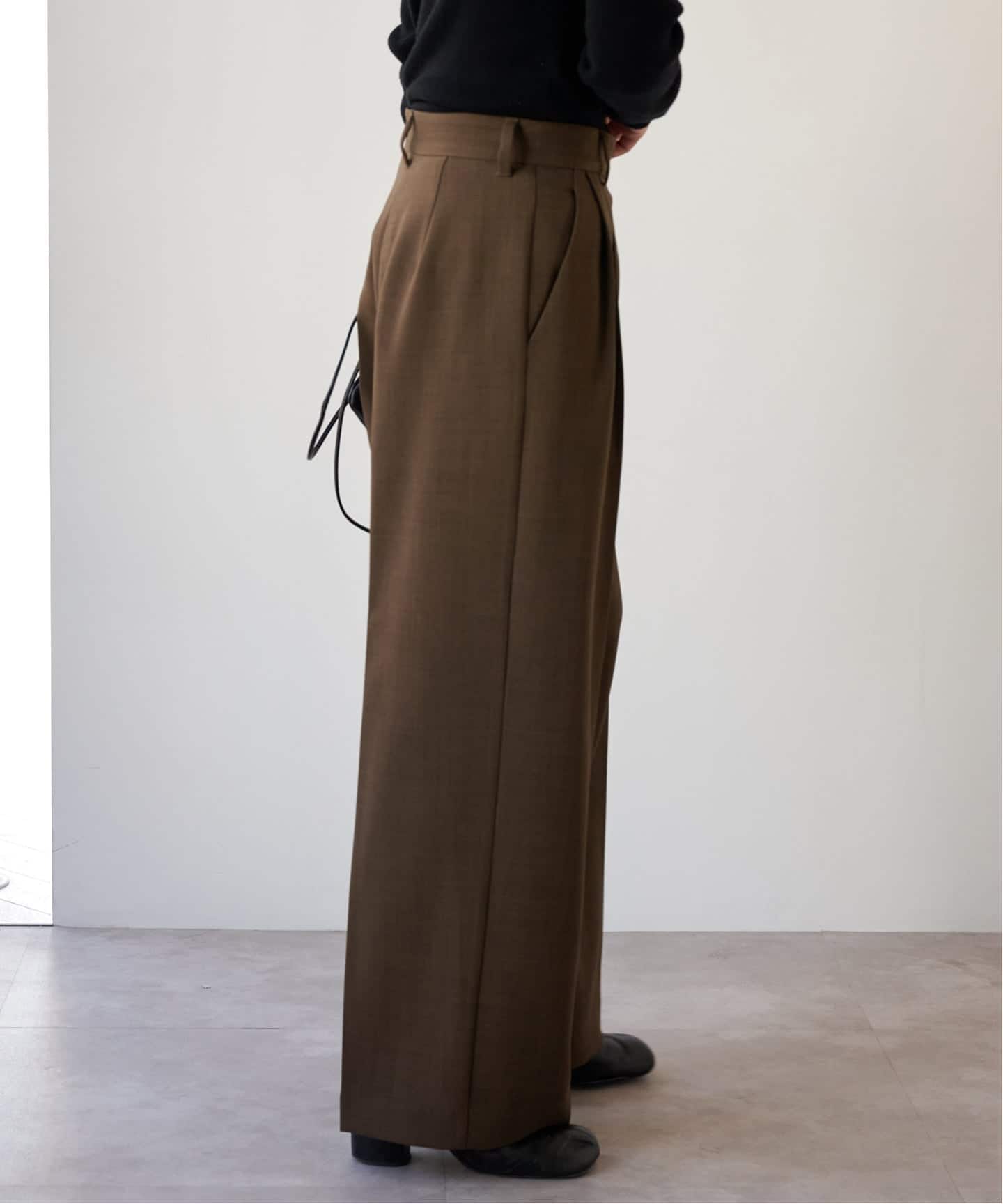 ≪予約≫ツイルアシンメトリータックパンツ（スラックス）｜OUTDOOR