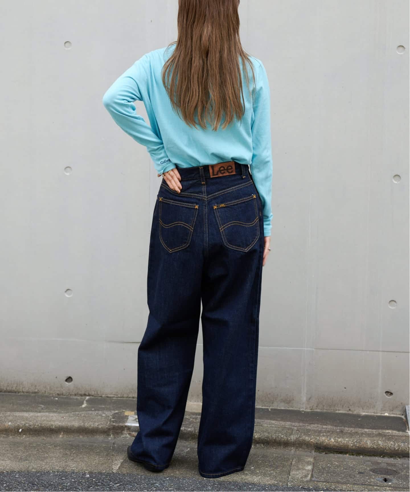 OUTDOOR PRODUCTS LEE ハイウエストルーズデニム M OUTDOOR PRODUCTS Usual Things｜LEE 別注ハイウエストルーズ
