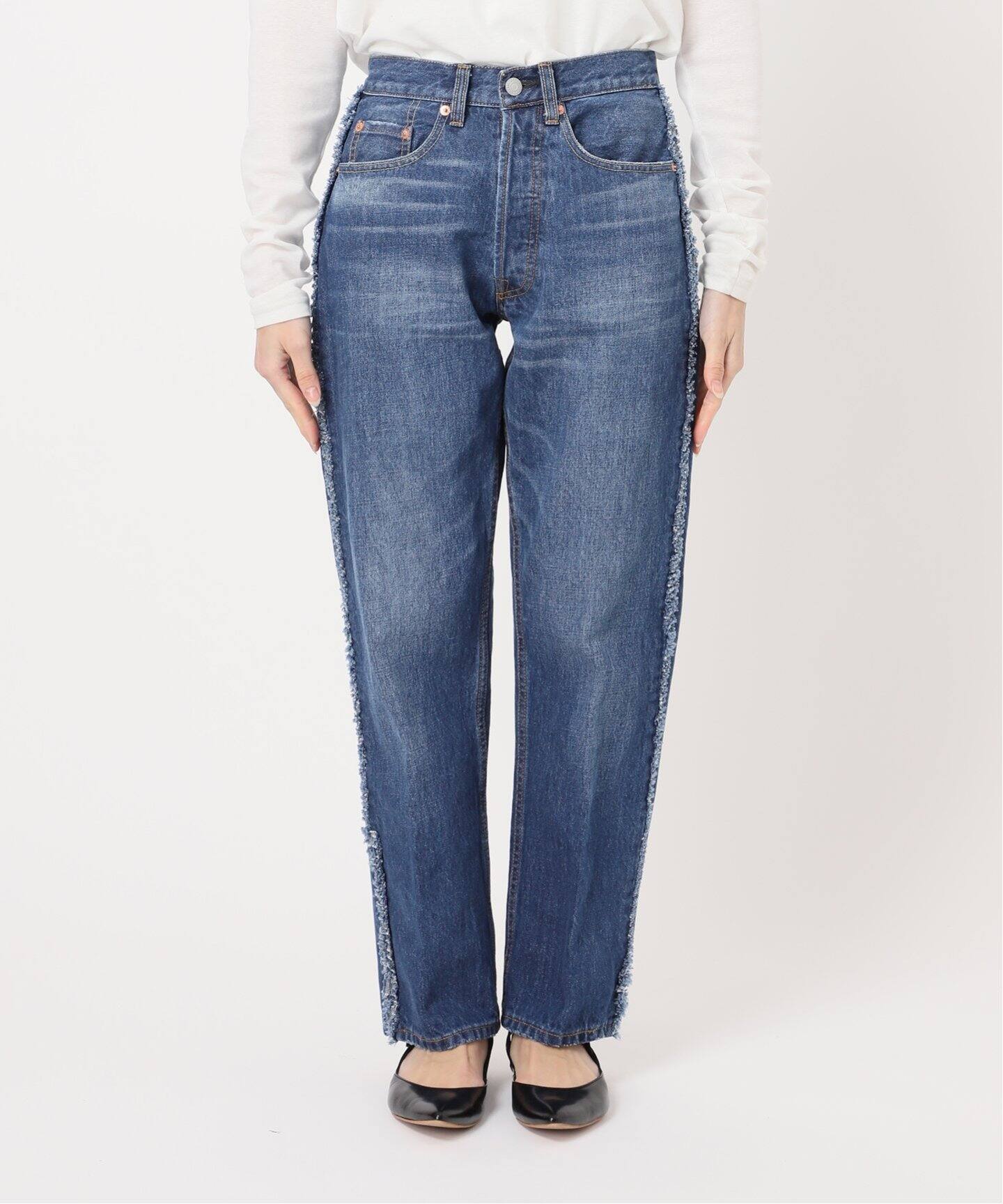 TOLQ BONUM別注　デニムパンツ　転写プリント　ベルベルジン TOLQ BONUM別注 デニムパンツ 転写プリント ベルベルジン - メルカリ