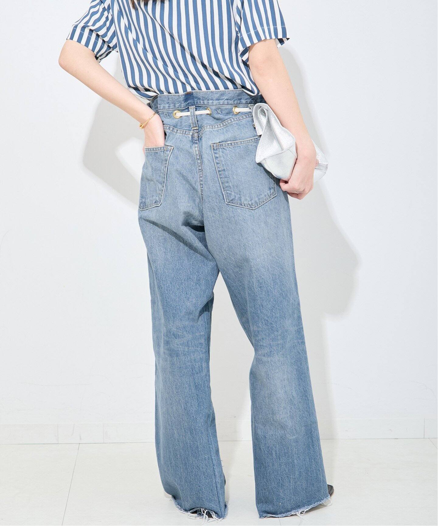 ドロストワイドイージーデニムパンツ（デニムパンツ・ジーンズ