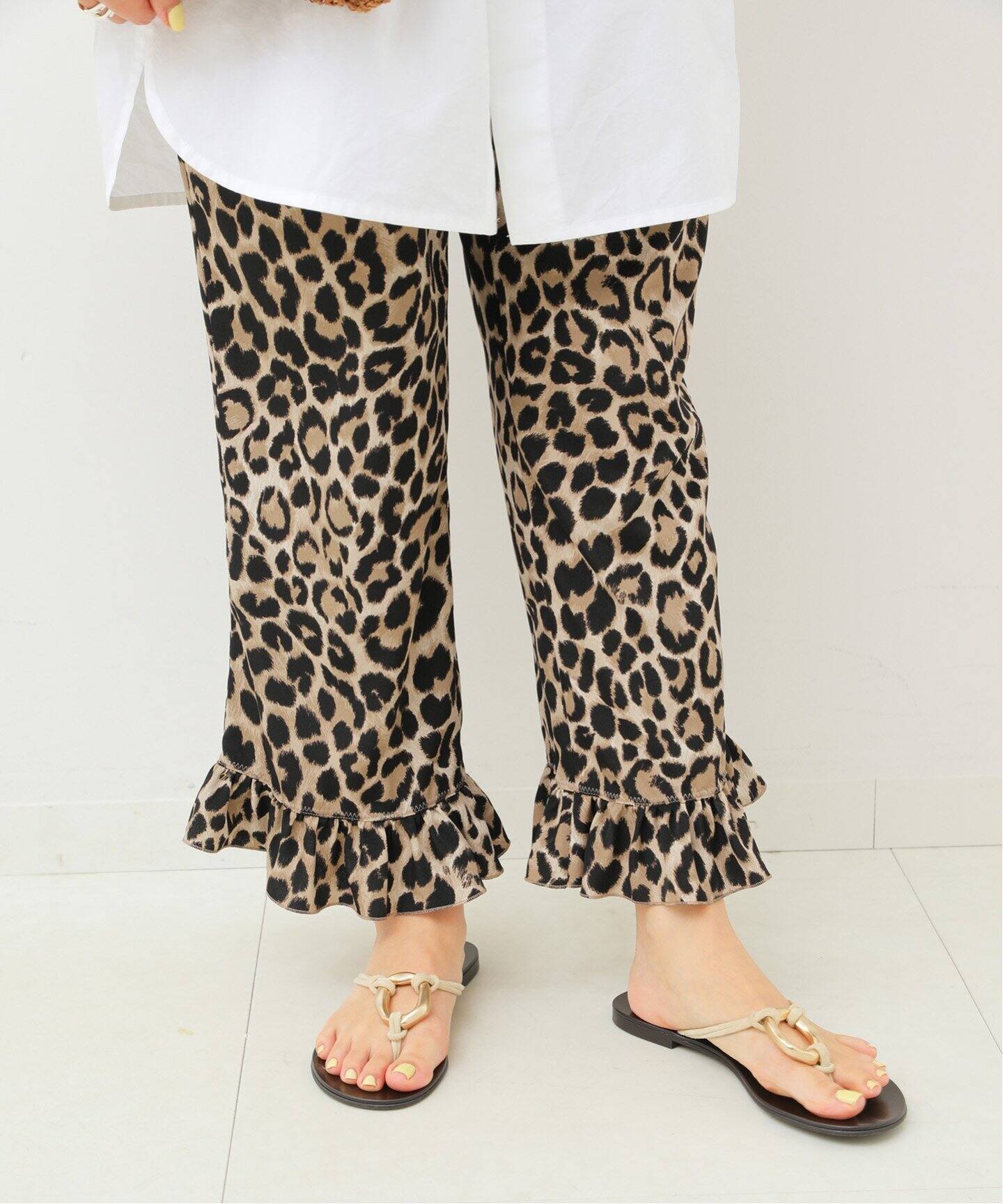 追加》レオパードフリルパンツ（その他パンツ）｜Bonum（ボナム）の