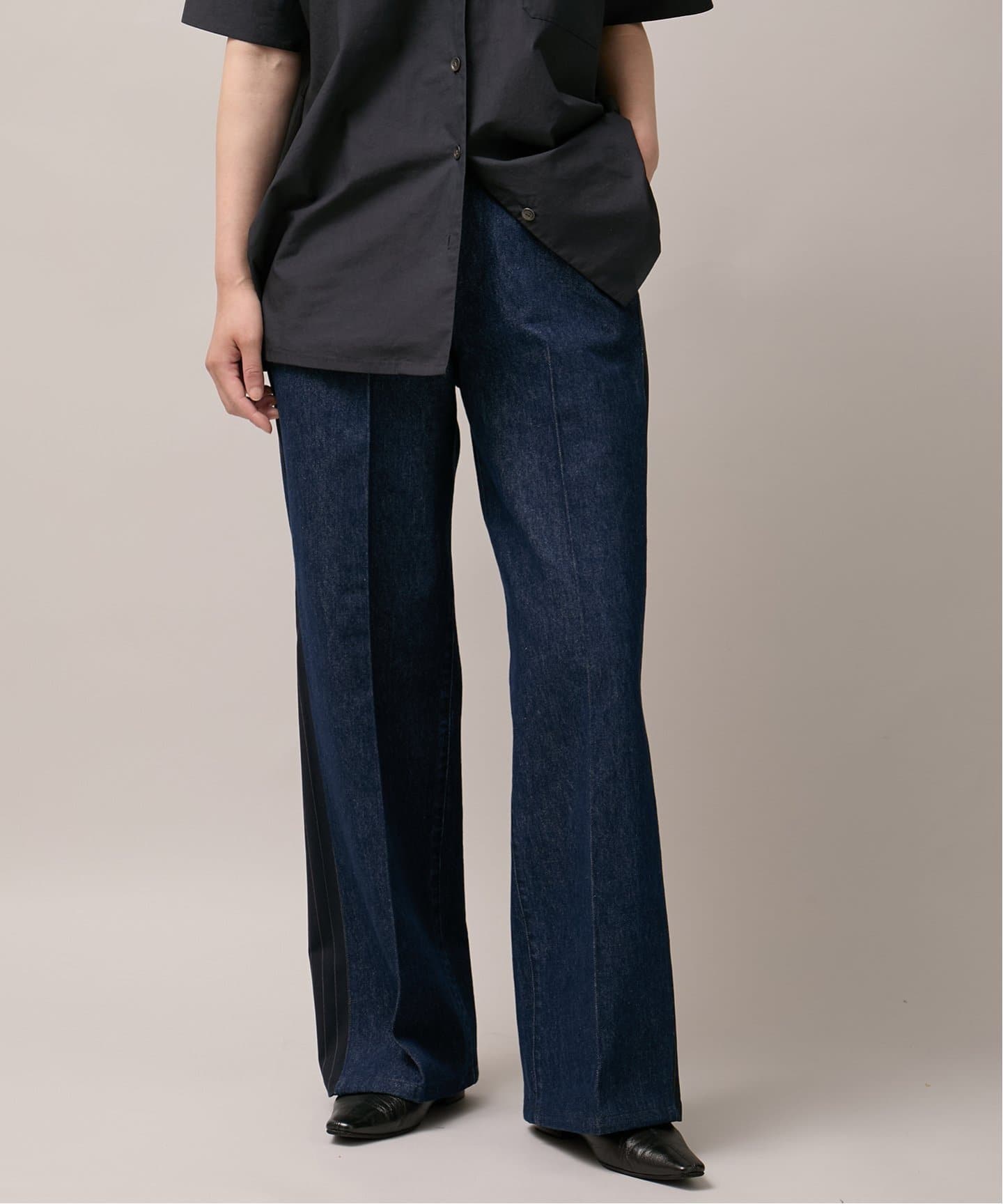 デニムドッキングスラックスパンツ（デニムパンツ・ジーンズ）｜Bonum