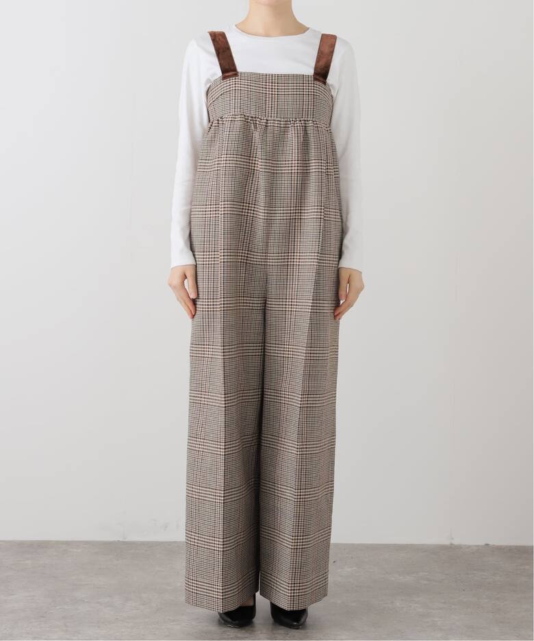 TODAYFUL Check Wide Combinaison（サロペット／オーバーオール 