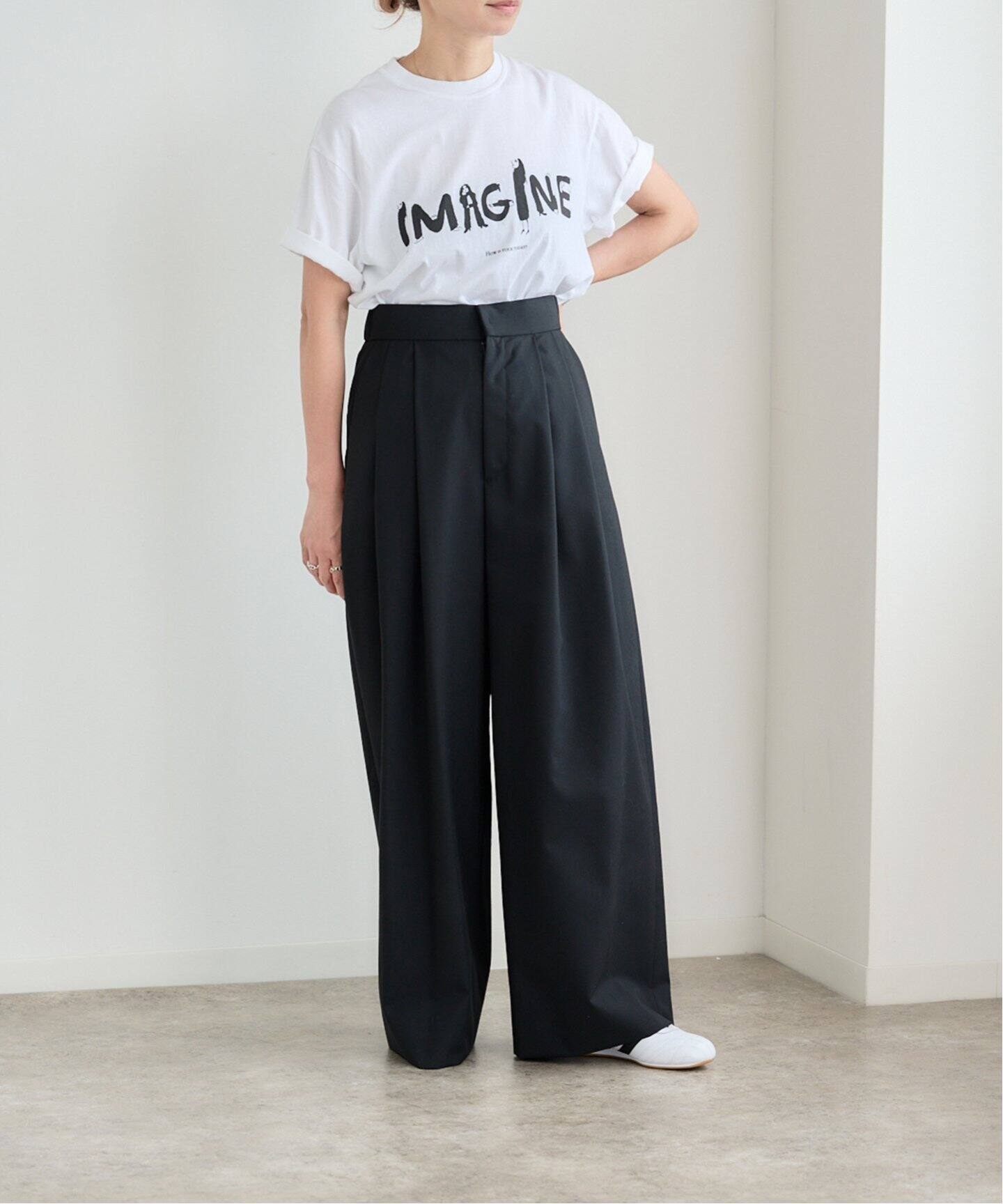 ATON WOOL TROPICAL WIDE EASY PANTS（スラックス）｜BOICE FROM