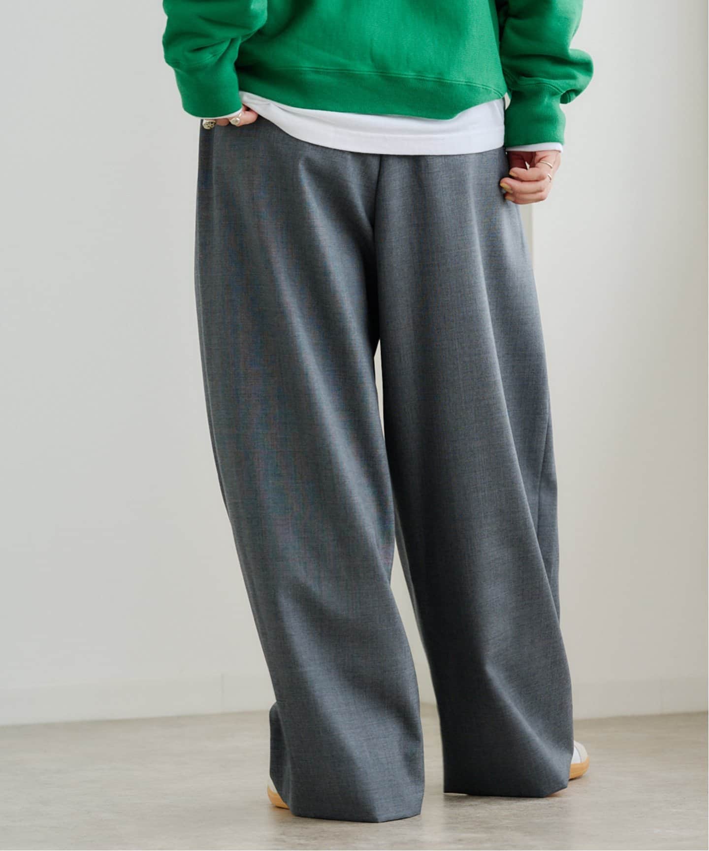 ATON WOOL TROPICAL WIDE EASY PANTS（スラックス）｜BOICE FROM